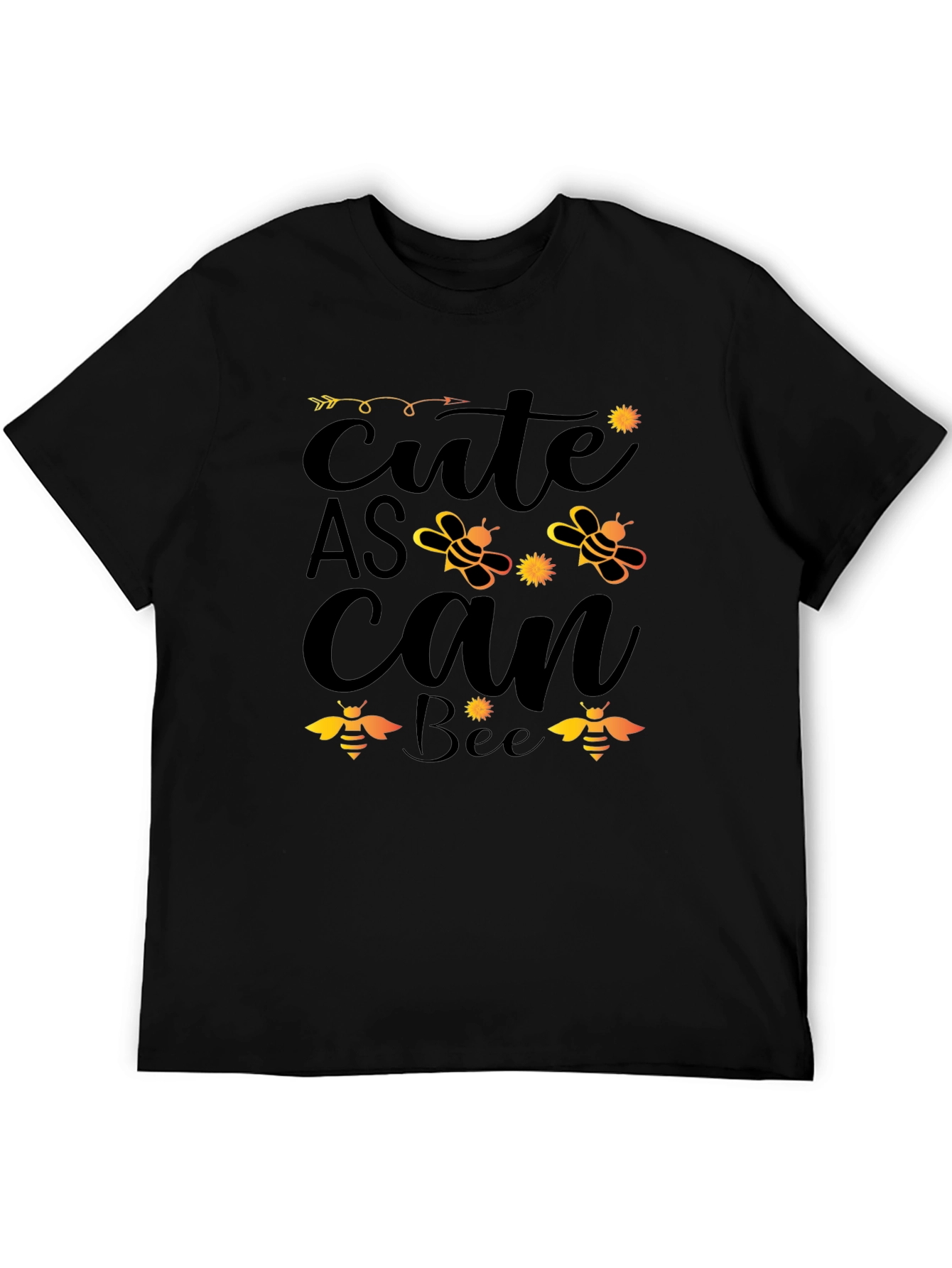 Cute As Can Bee Graphic T-Shirt - Black