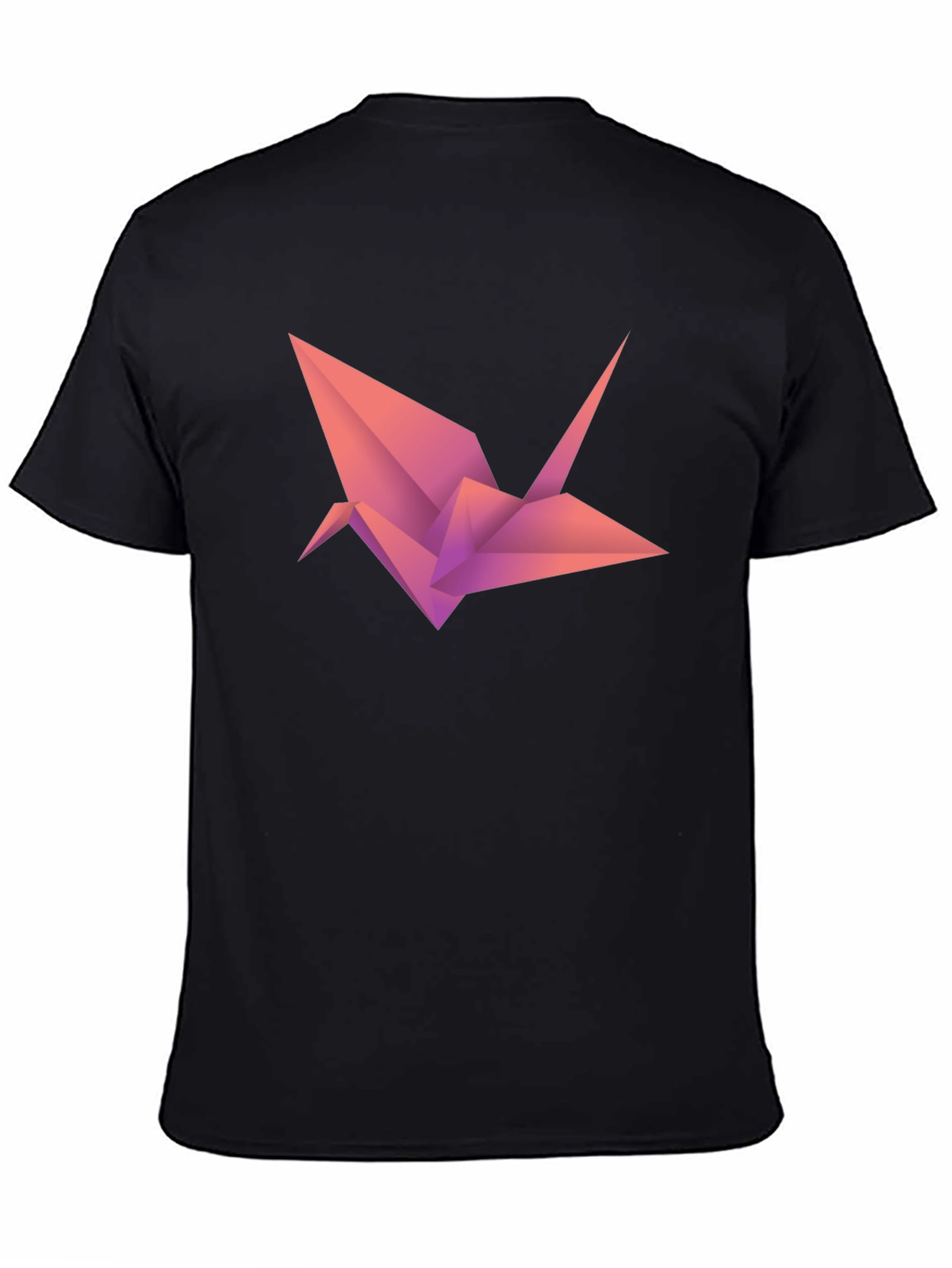 Origami Crane Graphic Tee - Modern Geometric Design