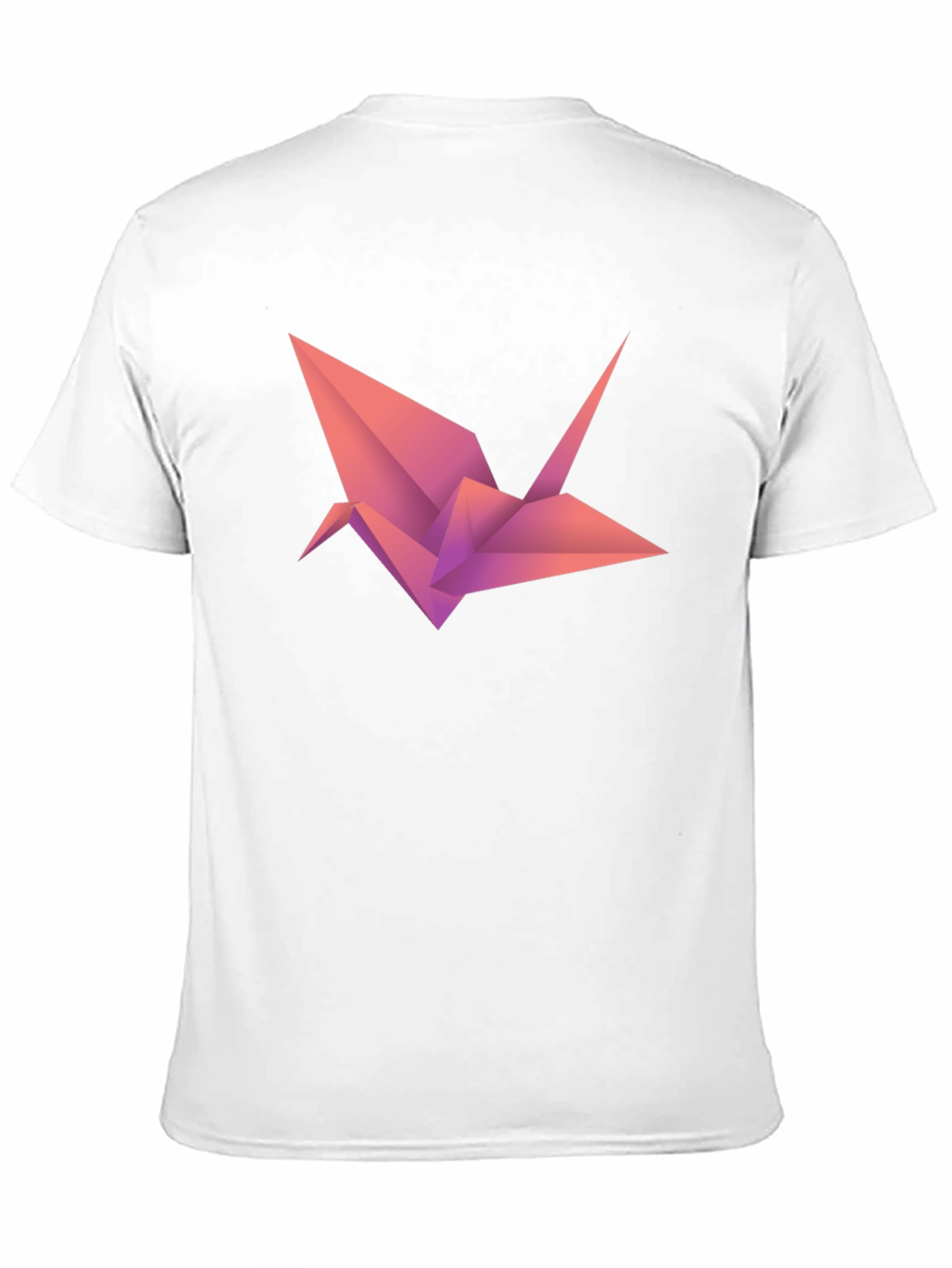 Origami Crane Graphic Tee - Modern Geometric Design