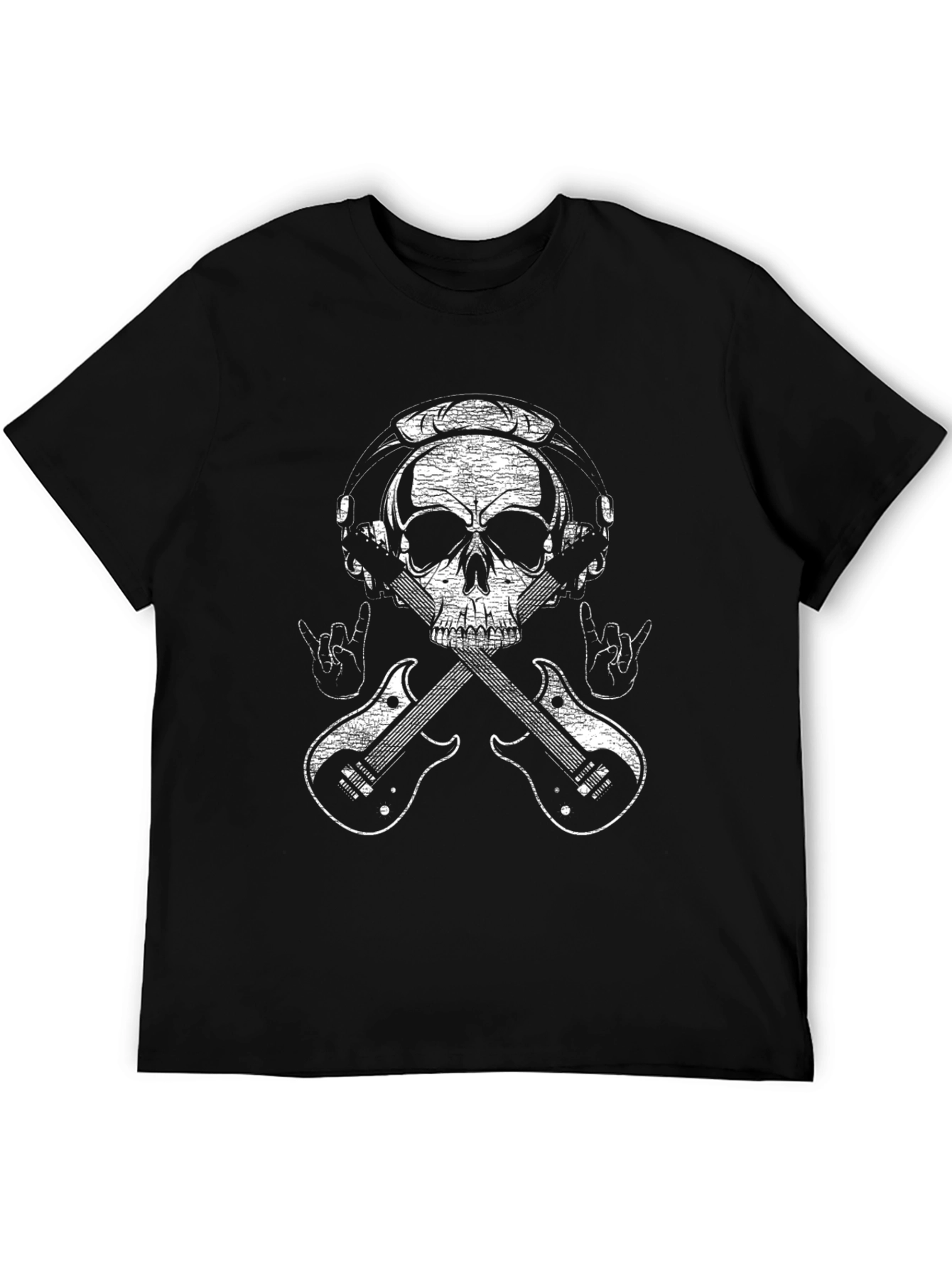 Rock On Skull T-Shirt - Music Lover Graphic Tee