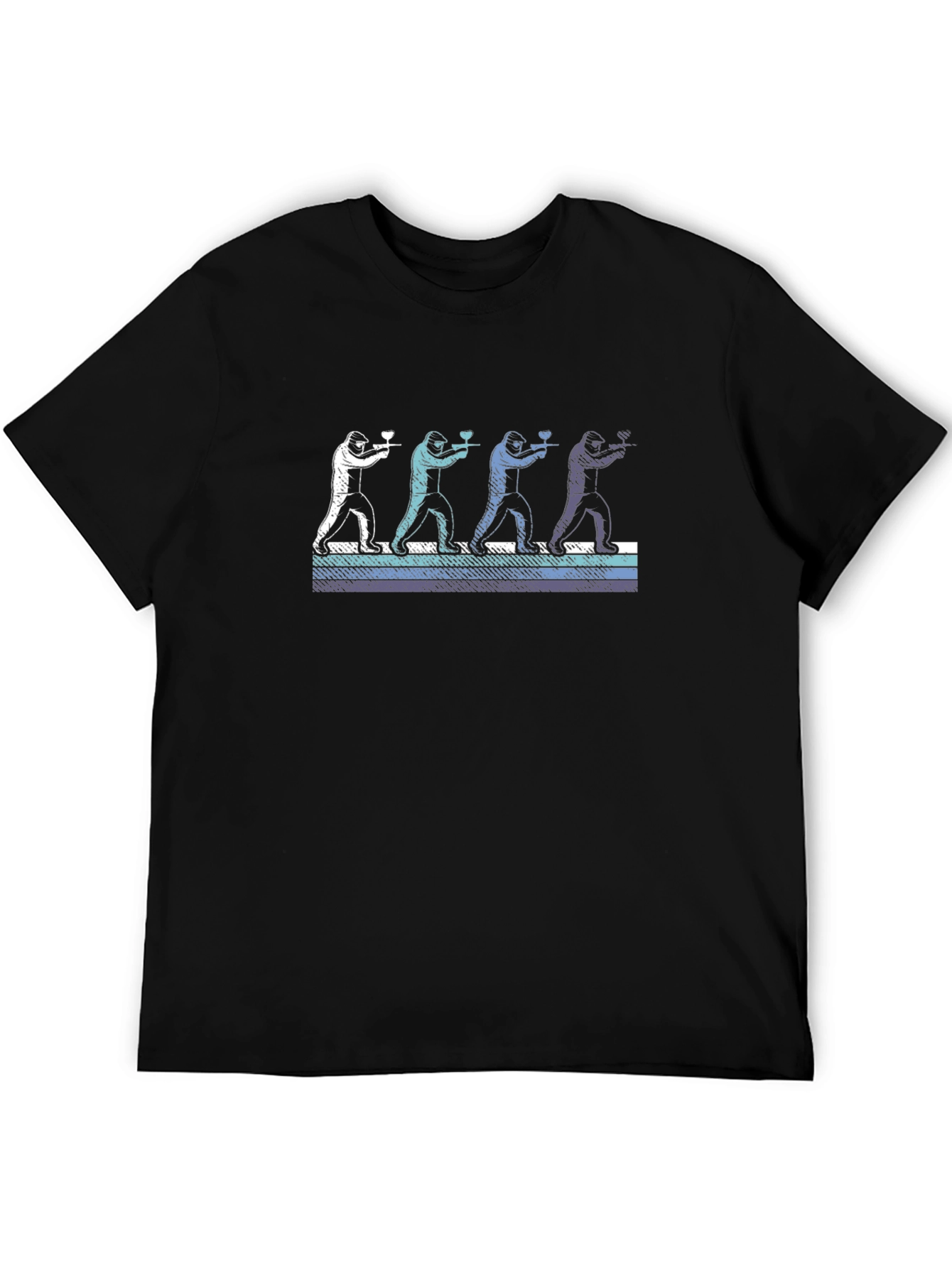 Paintball Evolution Graphic T-Shirt - Black