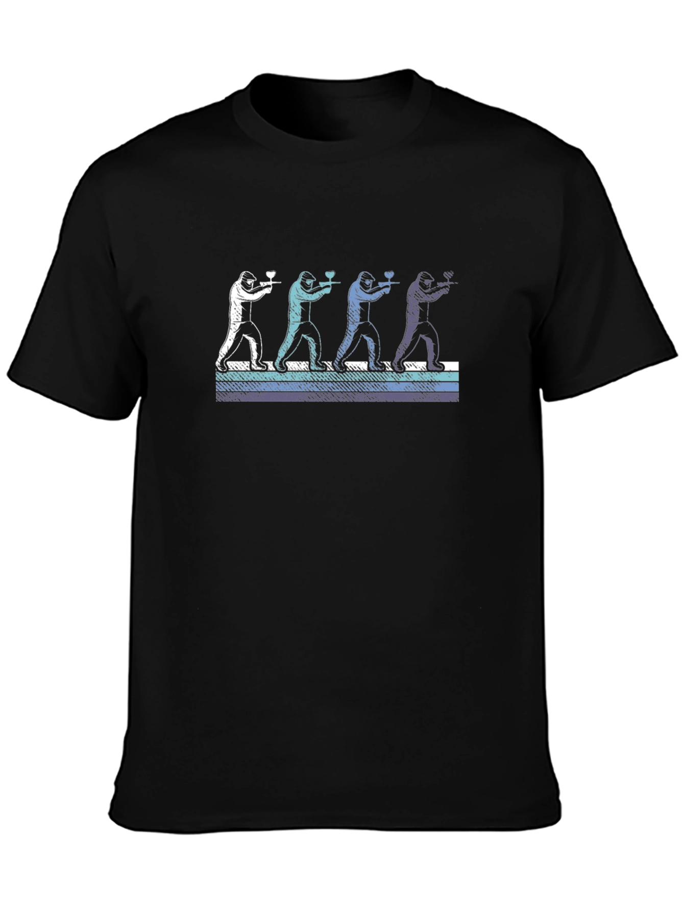 Paintball Evolution Graphic T-Shirt - Black