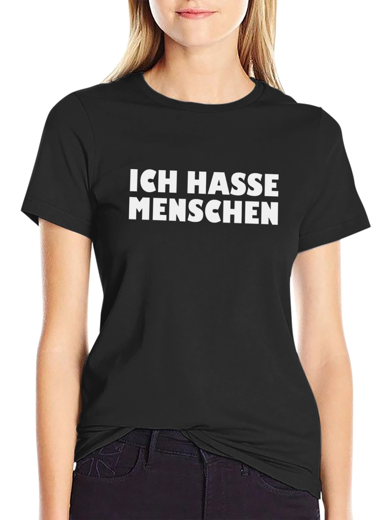 Ich Hasse Menschen T-Shirt - Sarcastic German Text Tee
