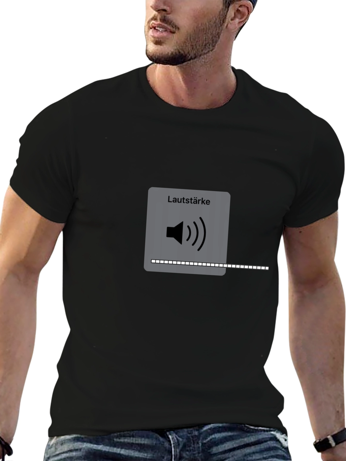 Lautstärke Volume Control Black T-Shirt