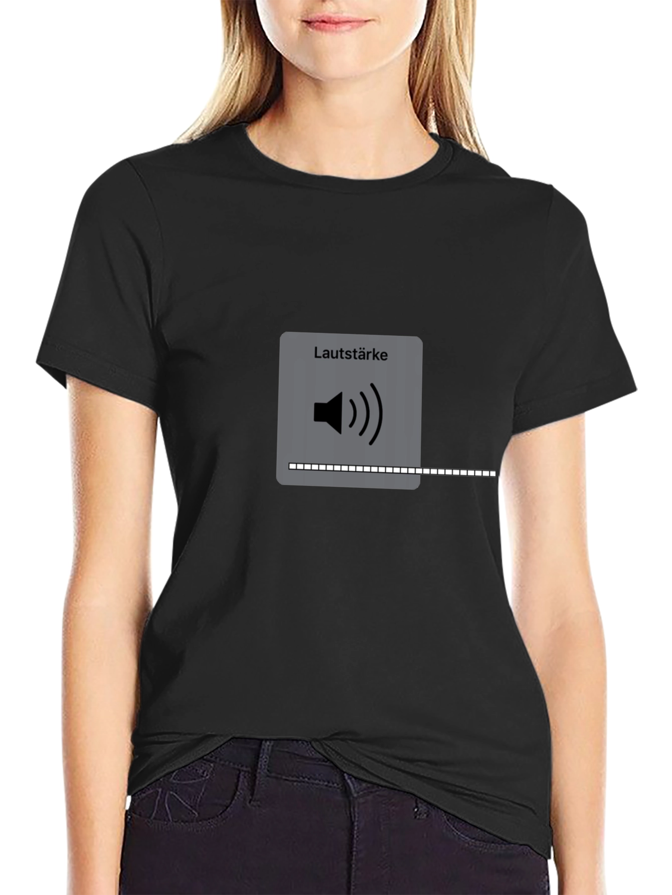 Lautstärke Volume Control Black T-Shirt