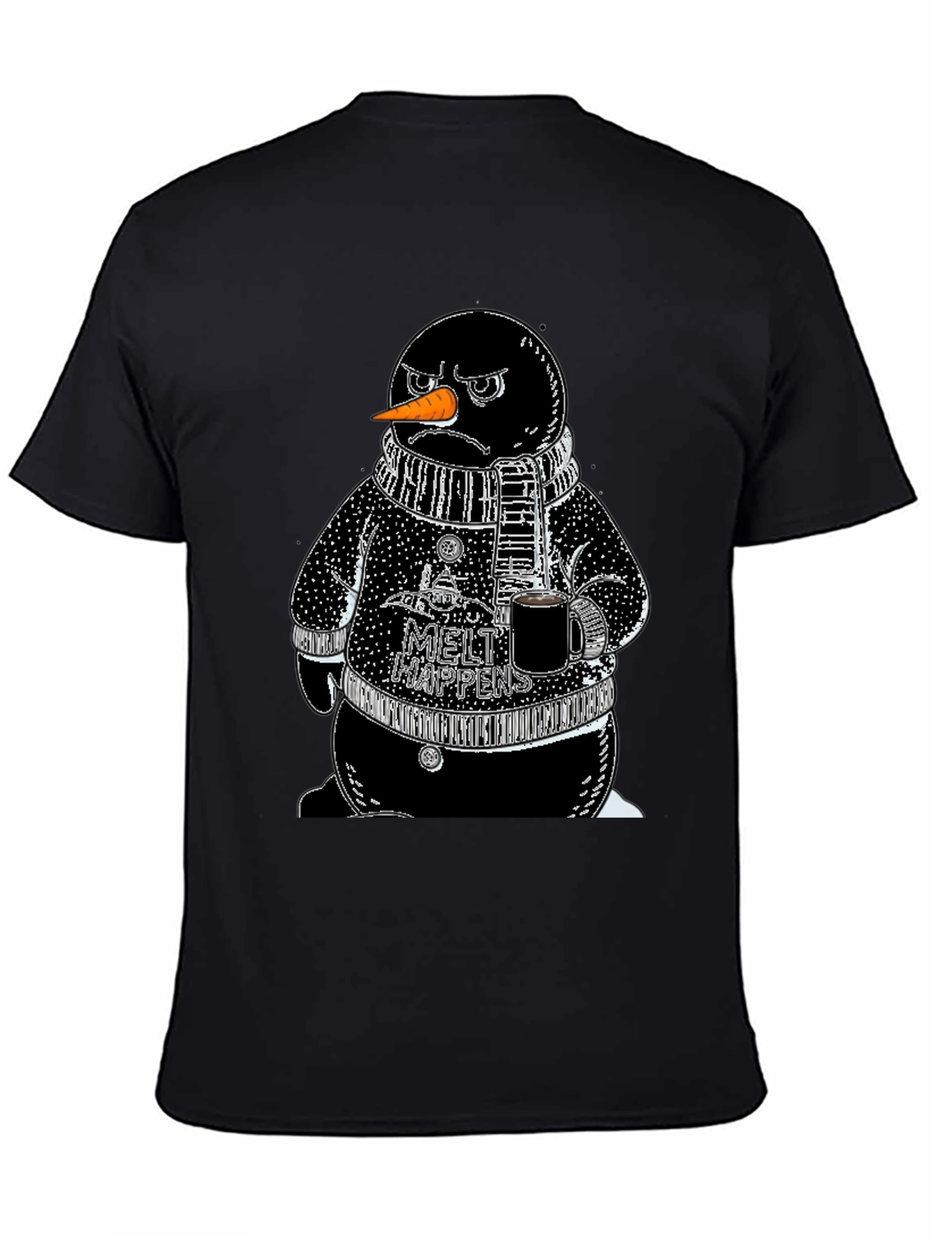 Grumpy Snowman Graphic Tee - Winter Style