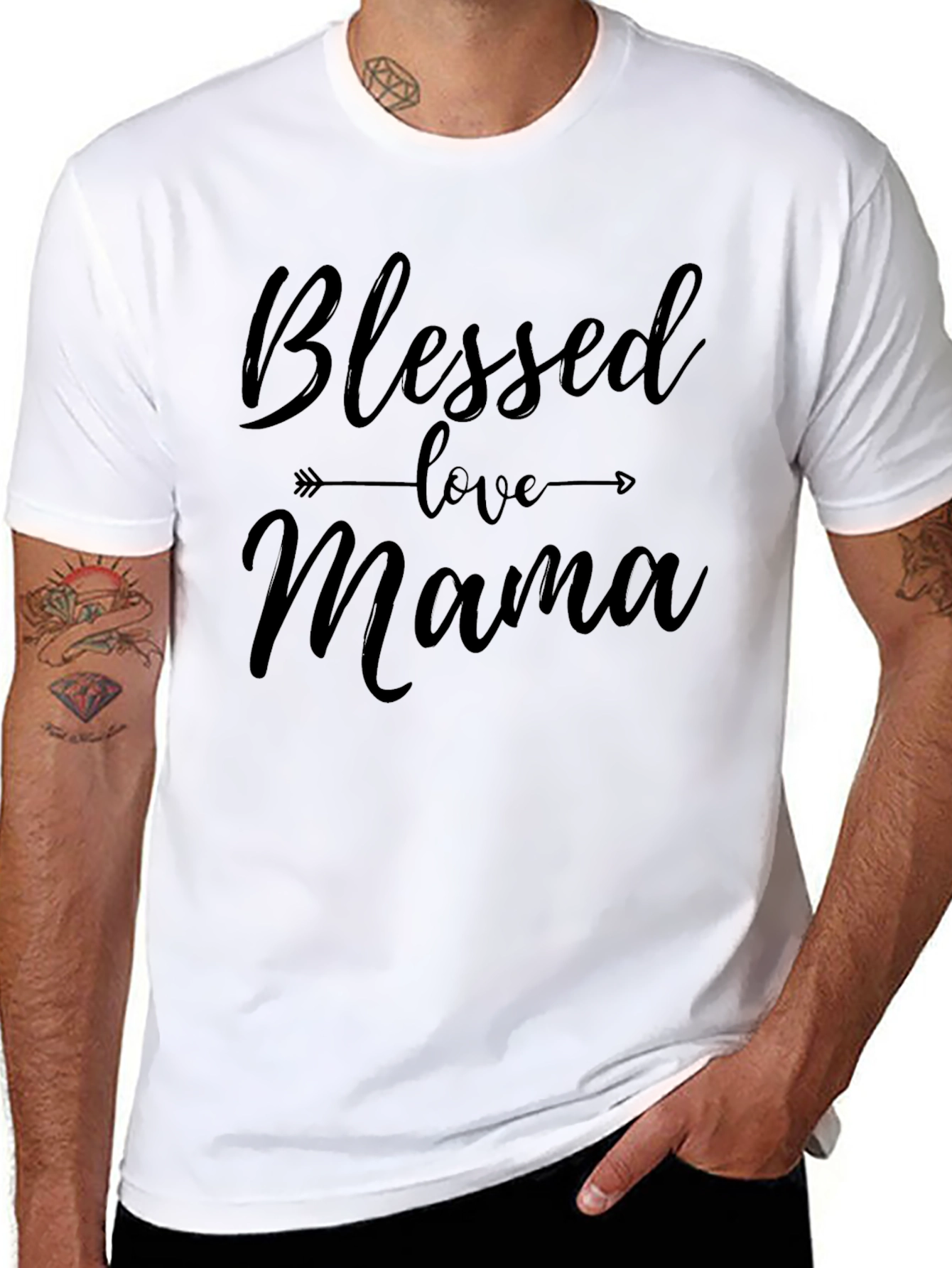Blessed Mama Love T-Shirt - Black