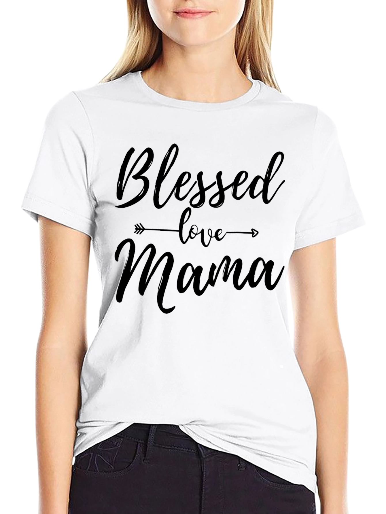 Blessed Mama Love T-Shirt - Black