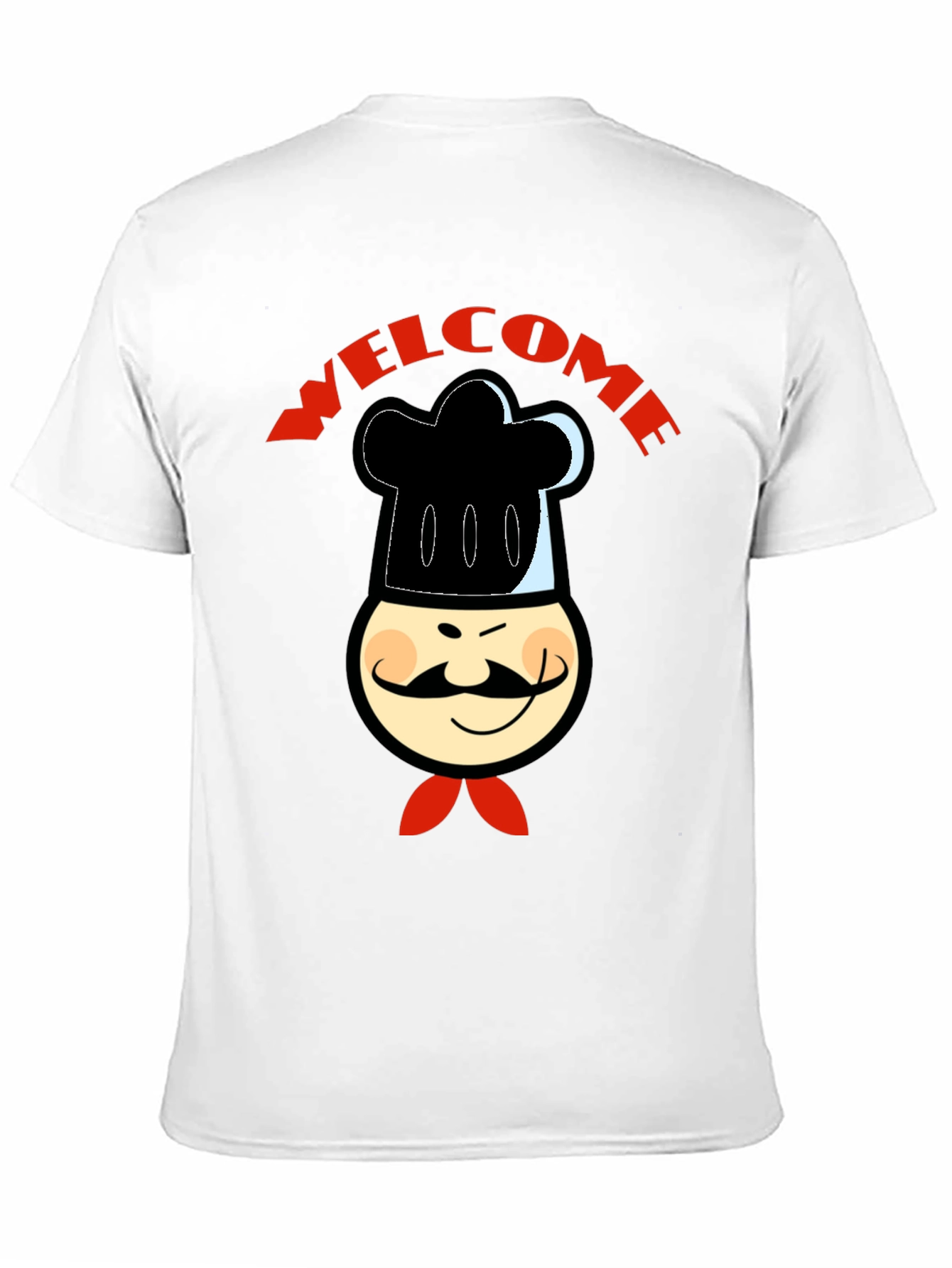 Chef Welcome Graphic T-Shirt -  Mens Black Cotton Tee