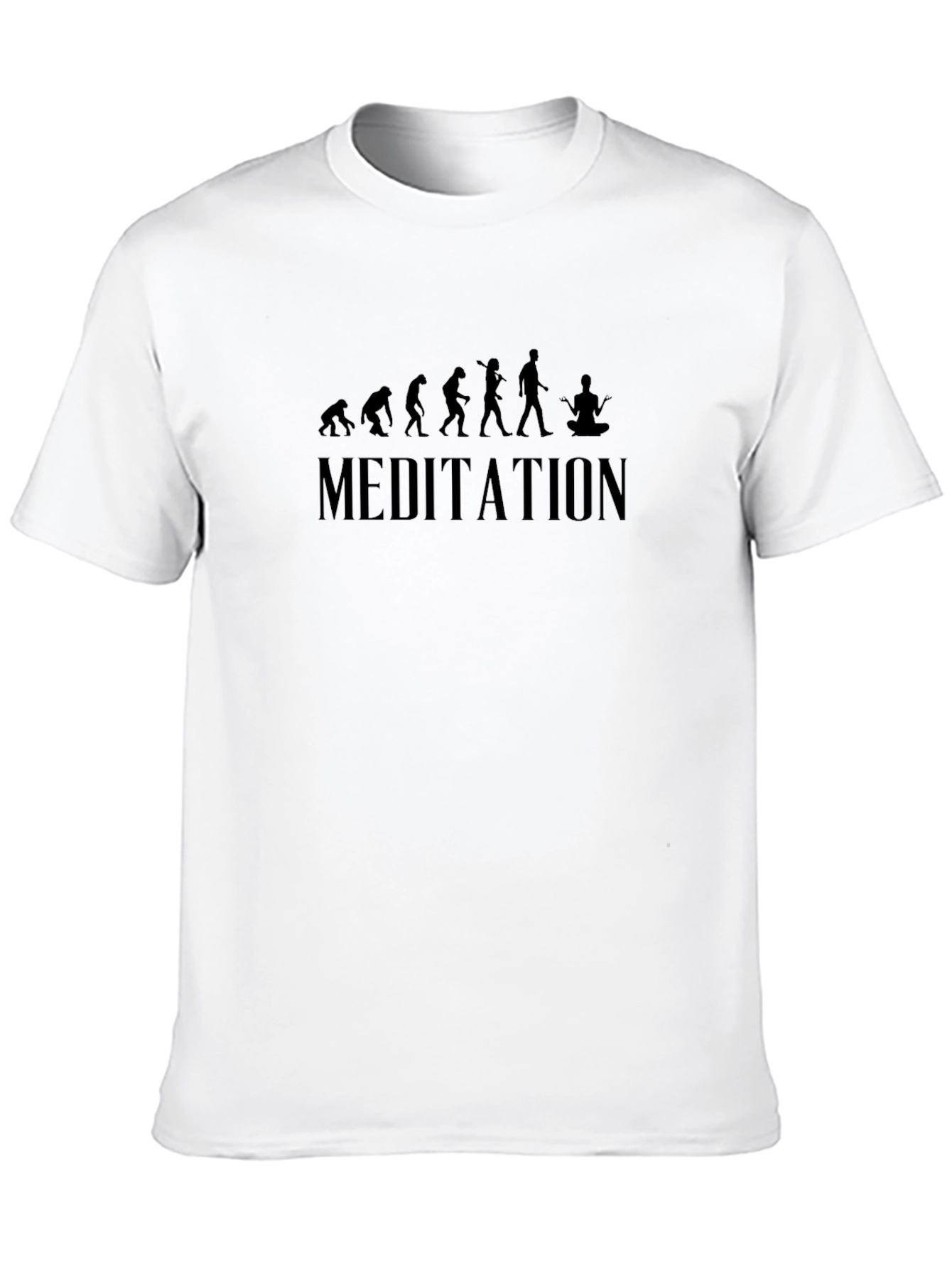 Meditation Evolution Black T-Shirt