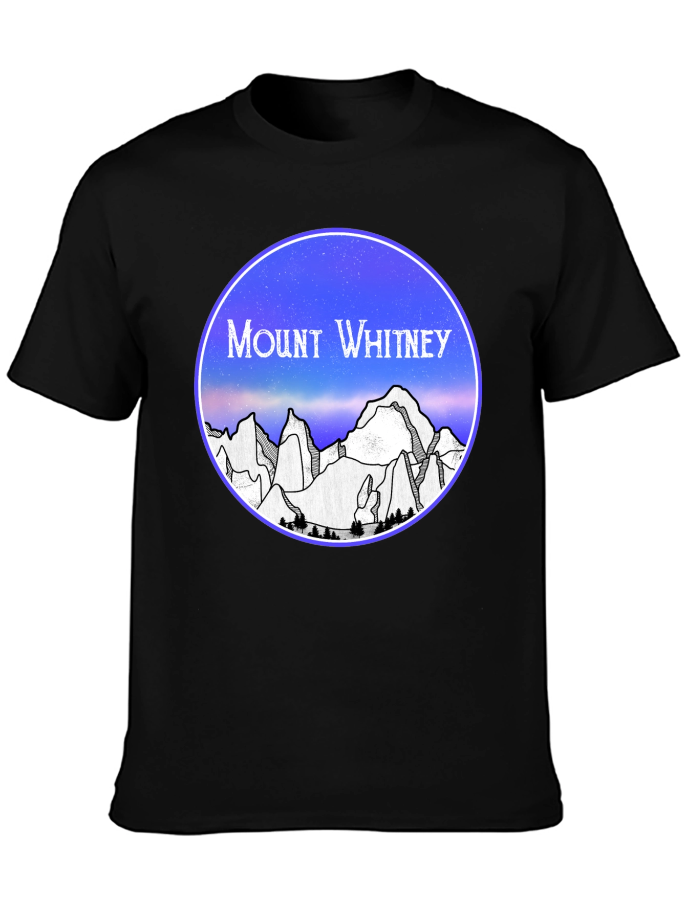 Mount Whitney T-Shirt - Black Cotton Graphic Tee