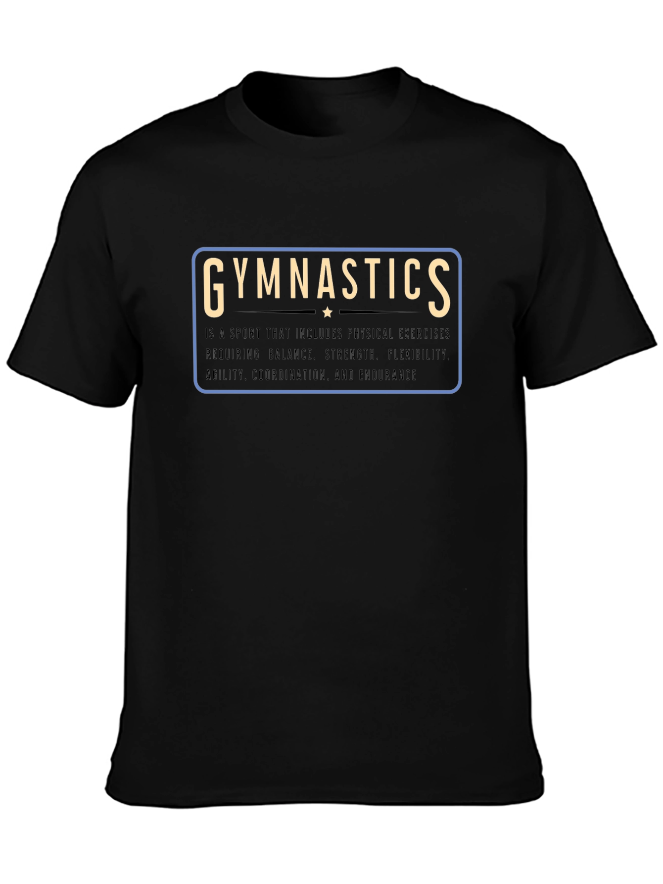 Gymnastics Definition Graphic Tee - Black