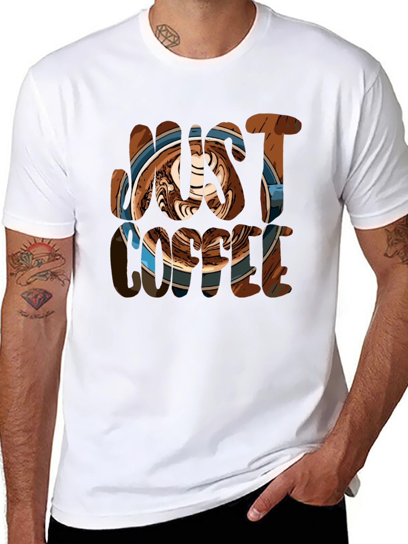 Just Coffee Graphic Tee - Casual Comfort