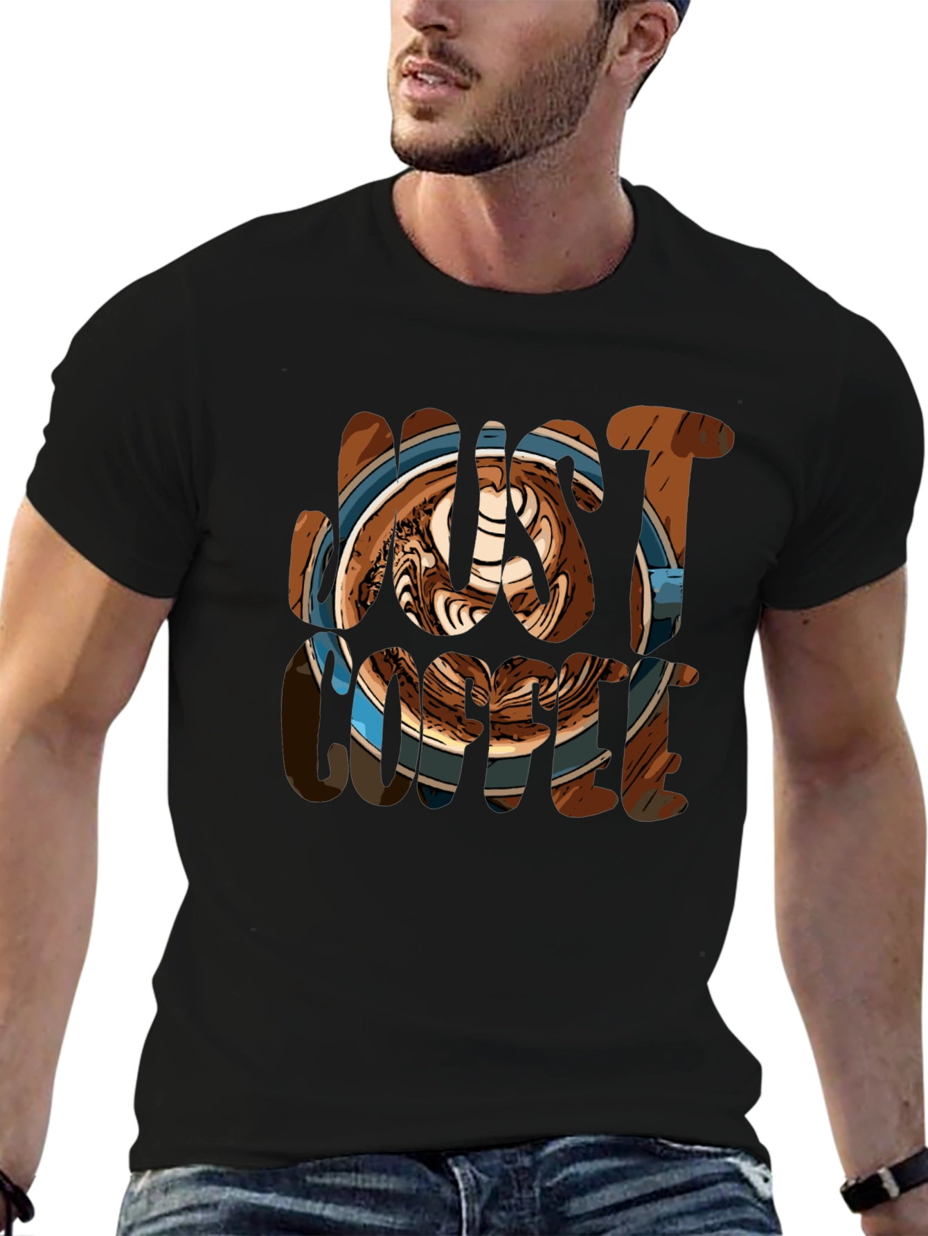 Just Coffee Graphic Tee - Casual Comfort