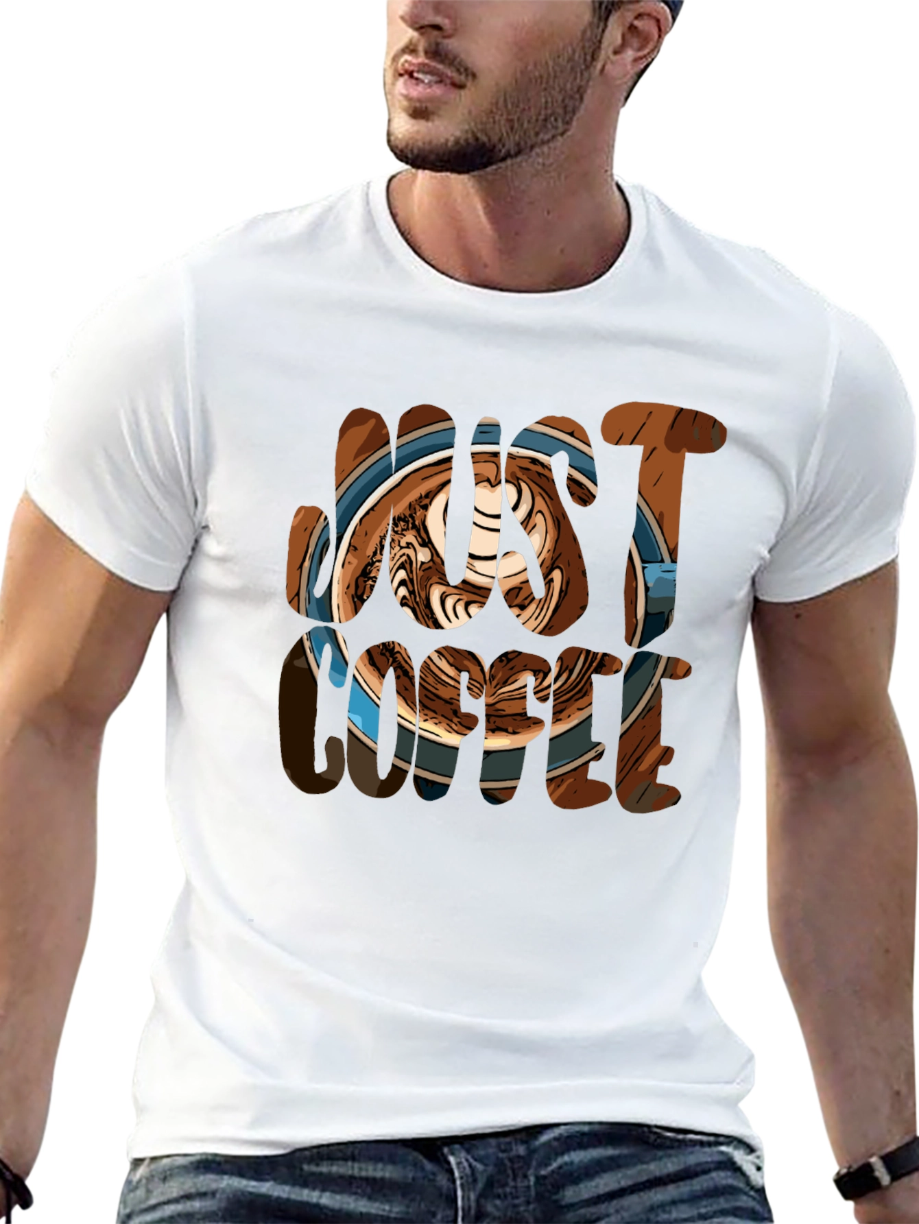Just Coffee Graphic Tee - Casual Comfort