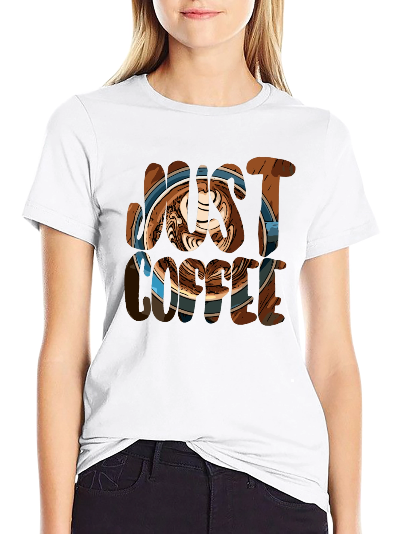 Just Coffee Graphic Tee - Casual Comfort