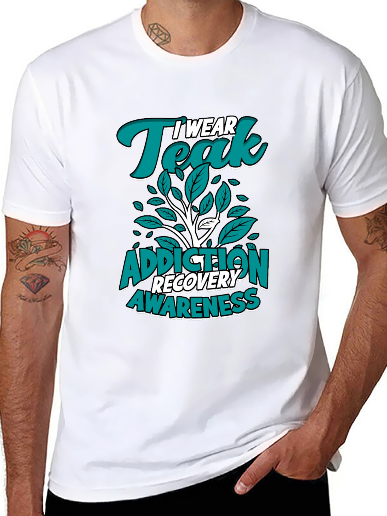 Teal Addiction Recovery Awareness T-Shirt