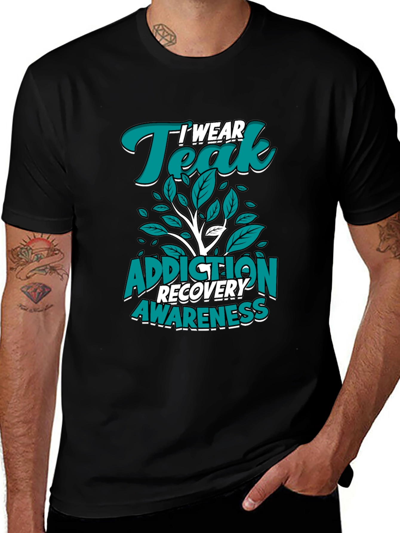 Teal Addiction Recovery Awareness T-Shirt