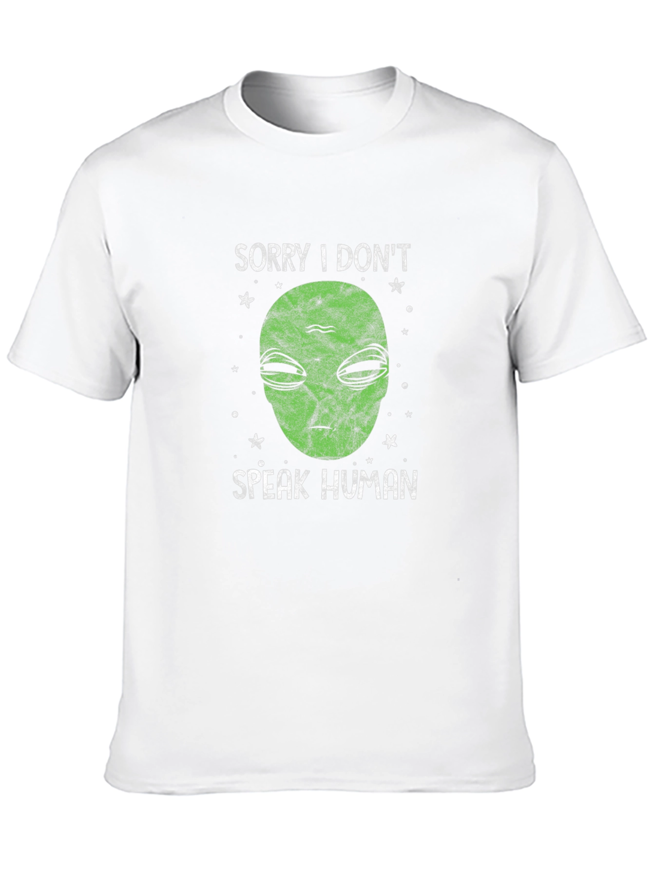 Sorry I Dont Speak Human Alien Graphic T-Shirt