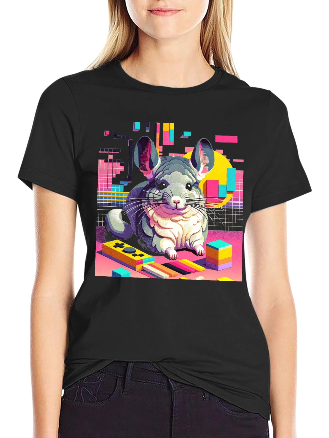 Retro Chinchilla Gamer T-Shirt