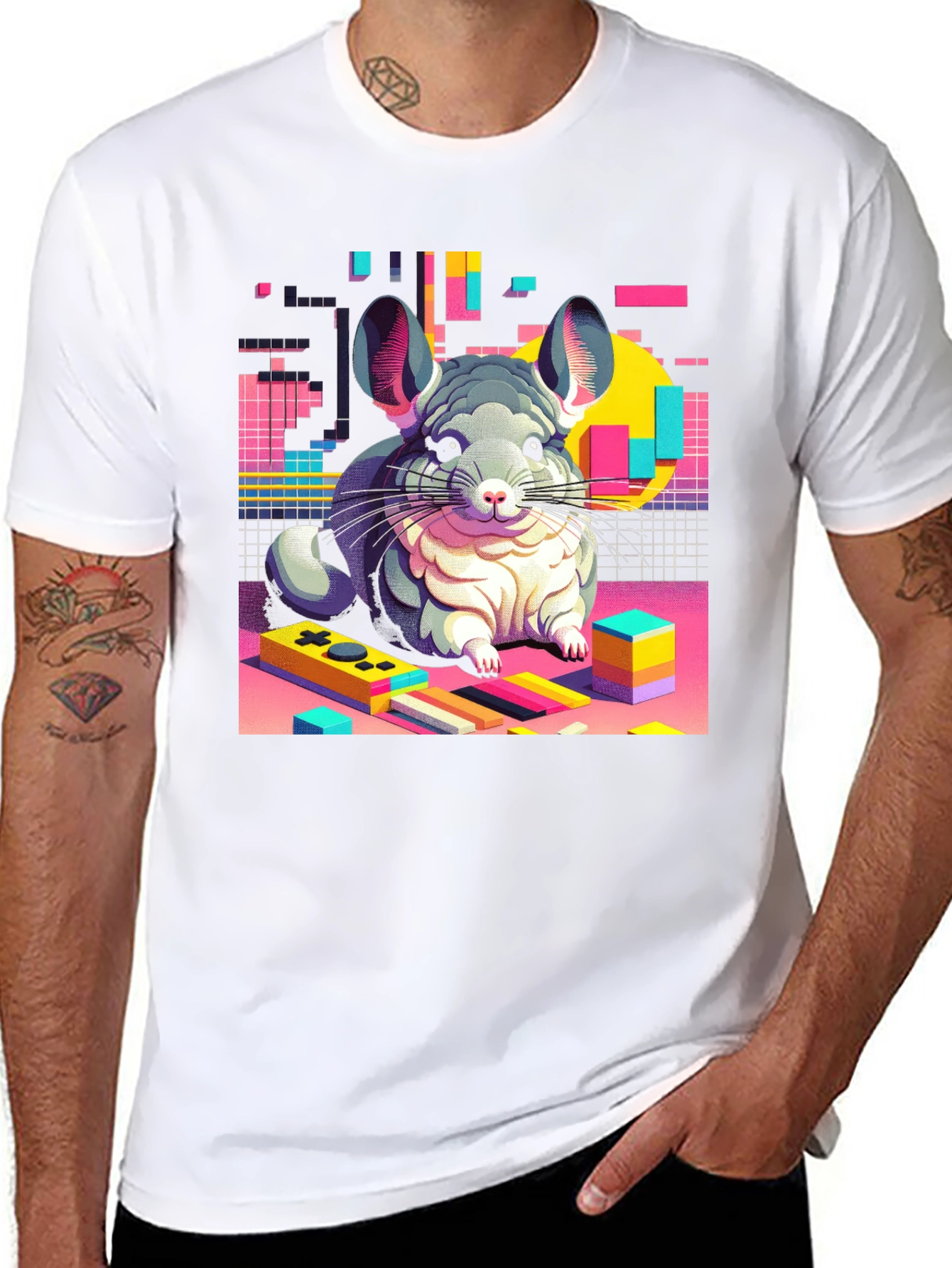 Retro Chinchilla Gamer T-Shirt