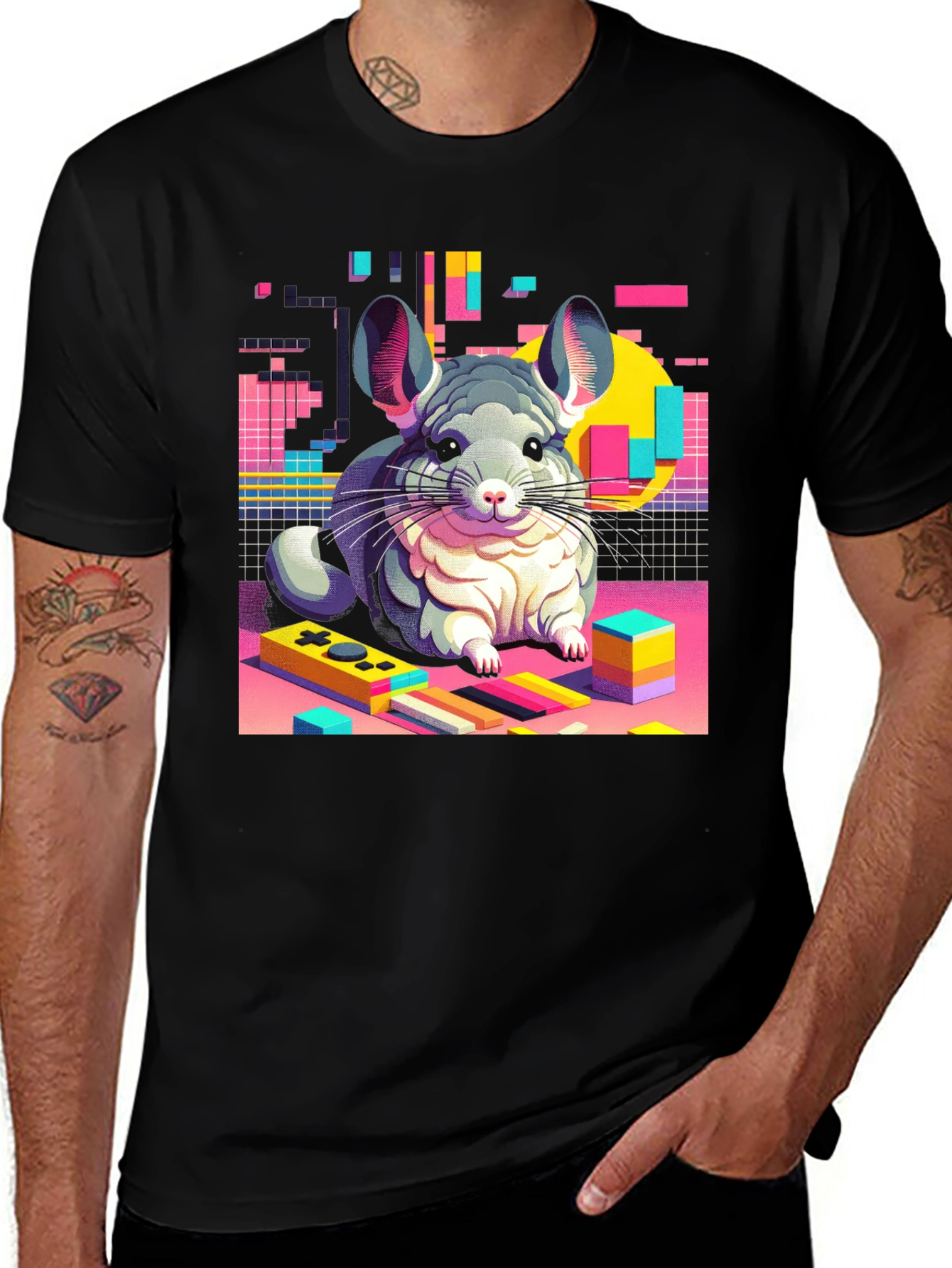 Retro Chinchilla Gamer T-Shirt