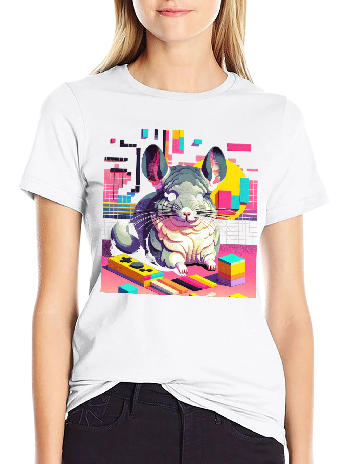 Retro Chinchilla Gamer T-Shirt