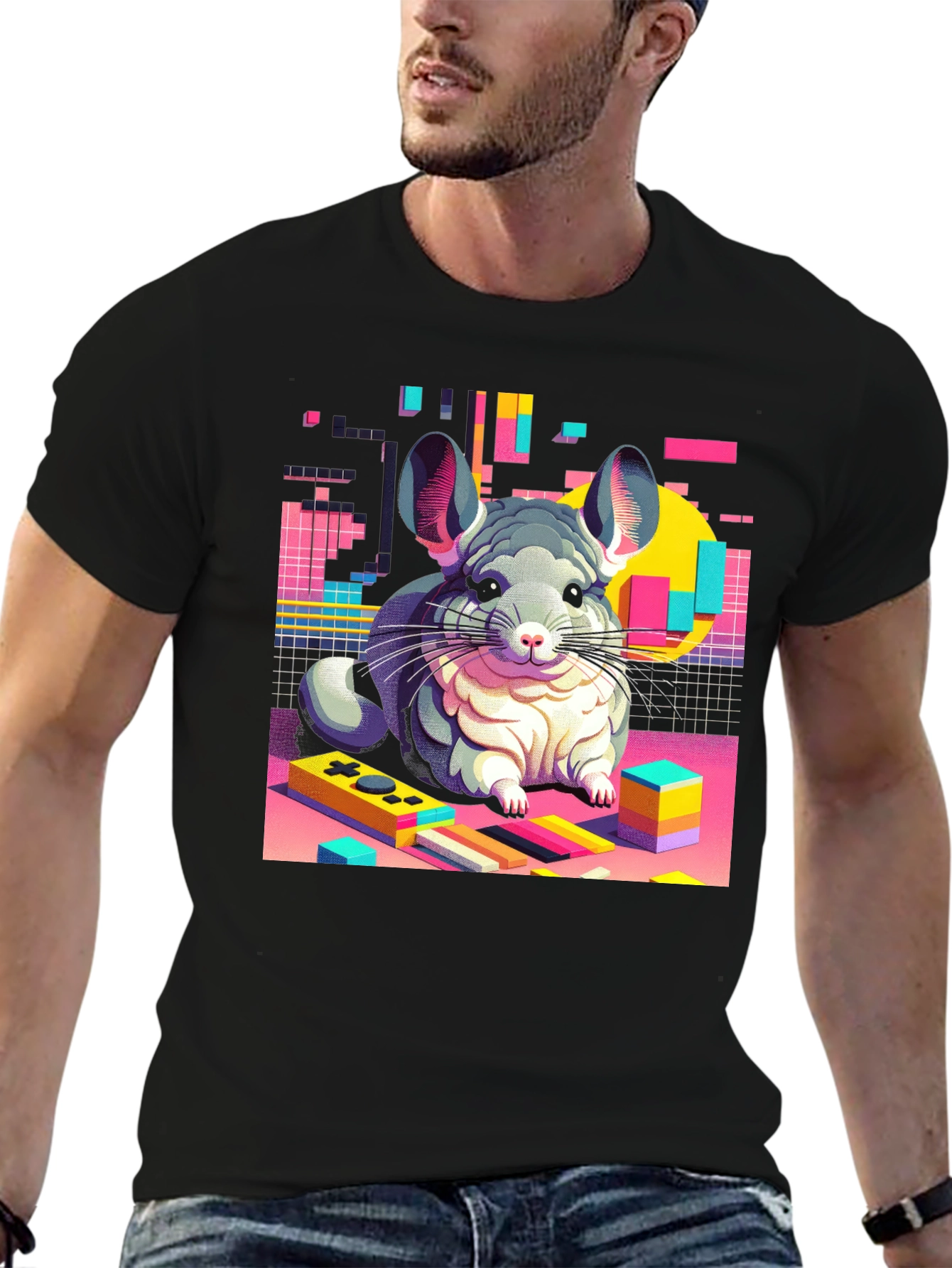 Retro Chinchilla Gamer T-Shirt