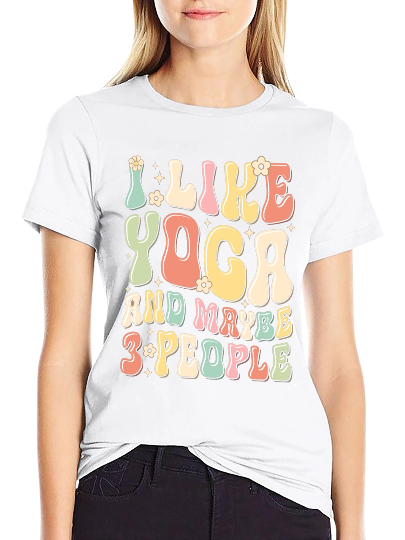 I Like Yoga & Maybe 3 People Graphic Tee