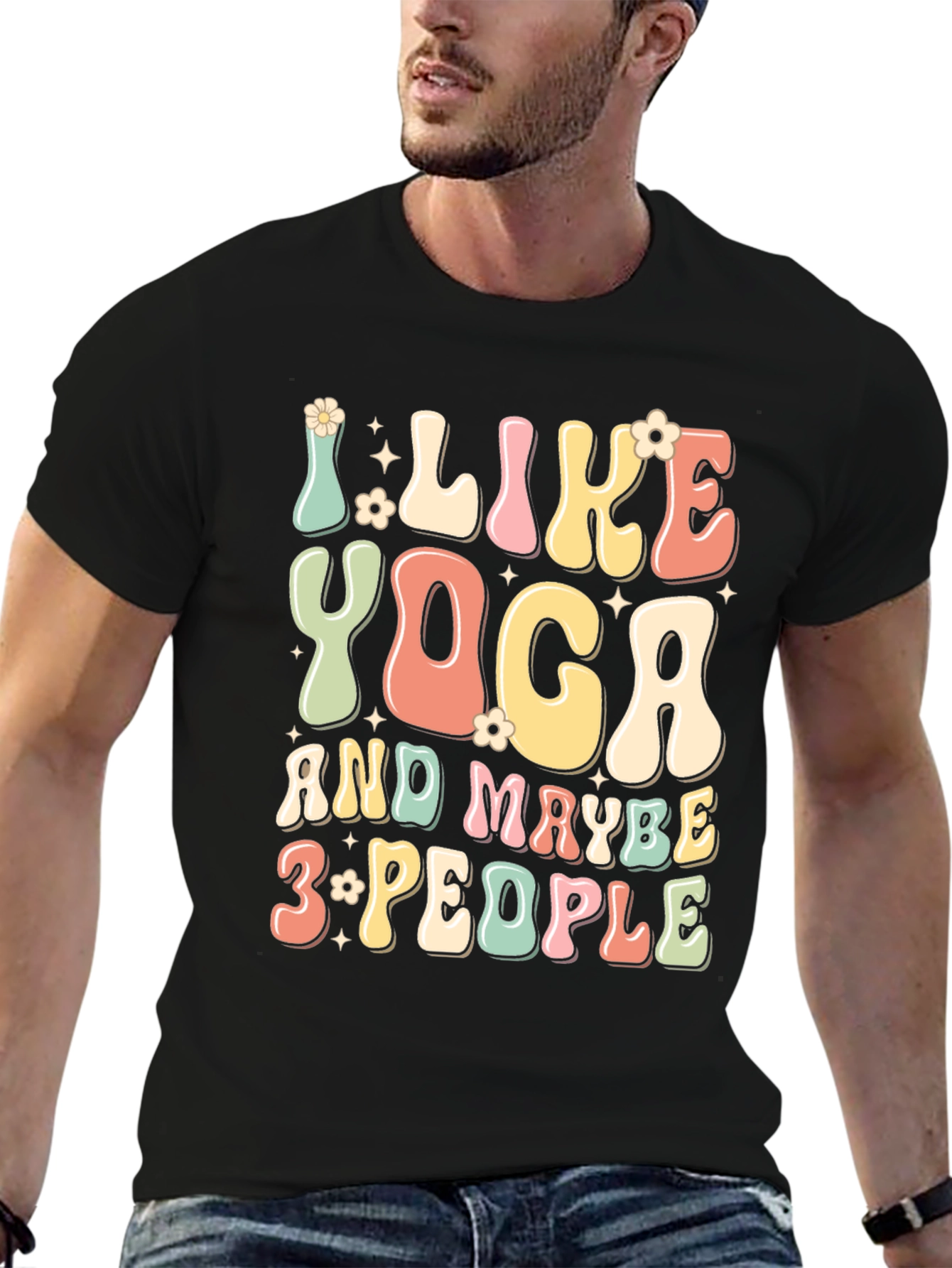 I Like Yoga & Maybe 3 People Graphic Tee