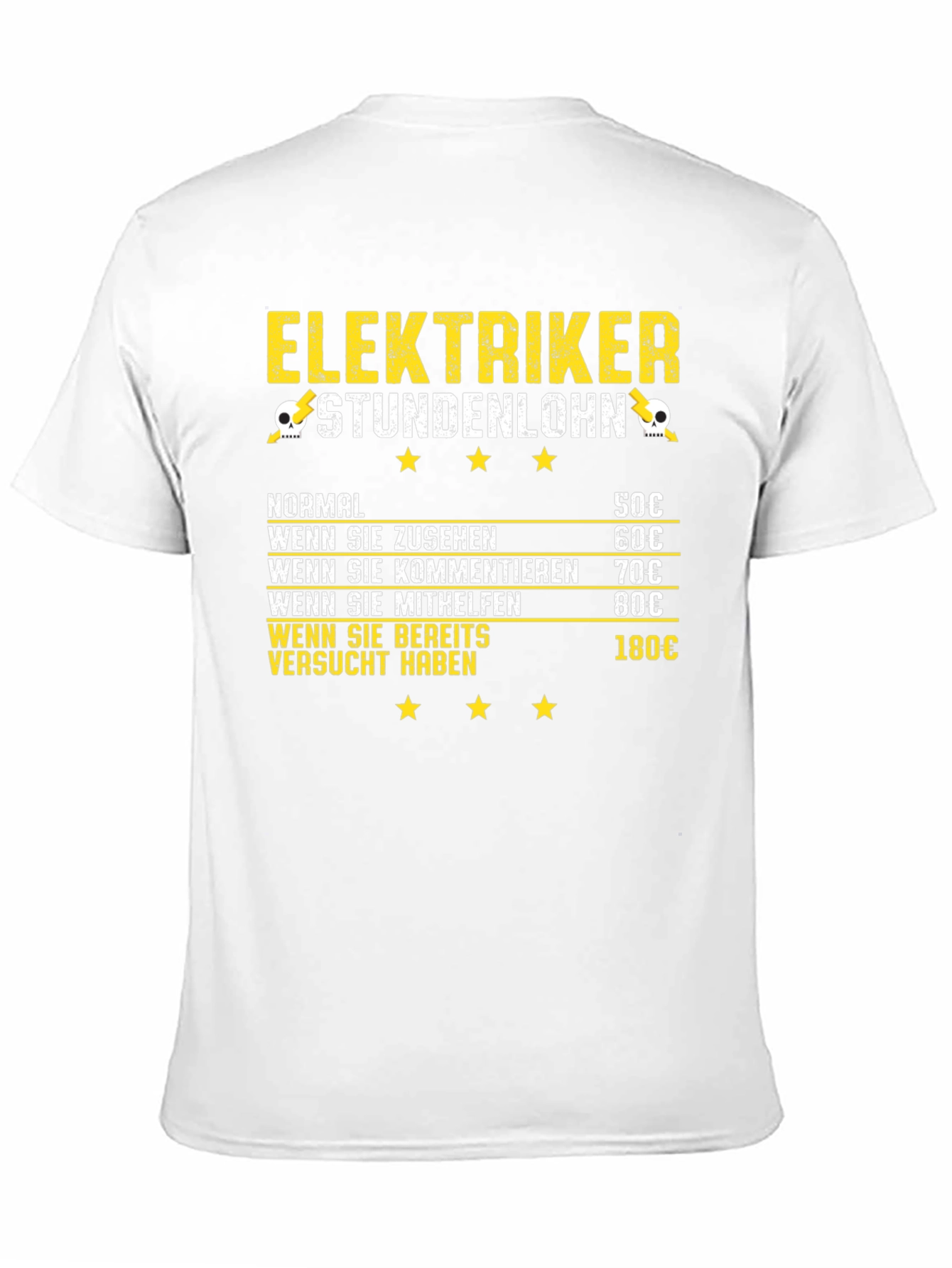 Electrician Hourly Rate Humor Black T-Shirt