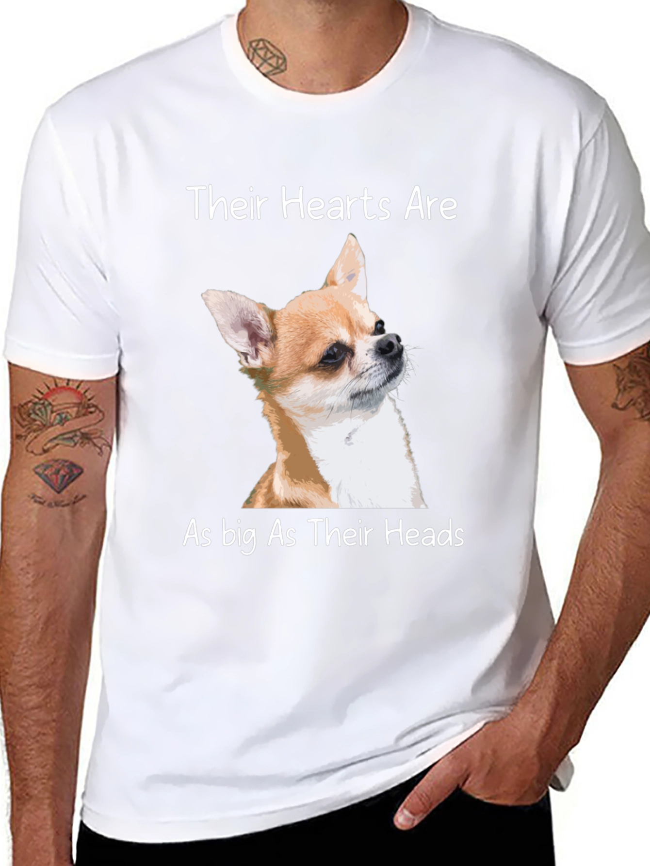 Chihuahua Lover T-Shirt: Big Heart Design