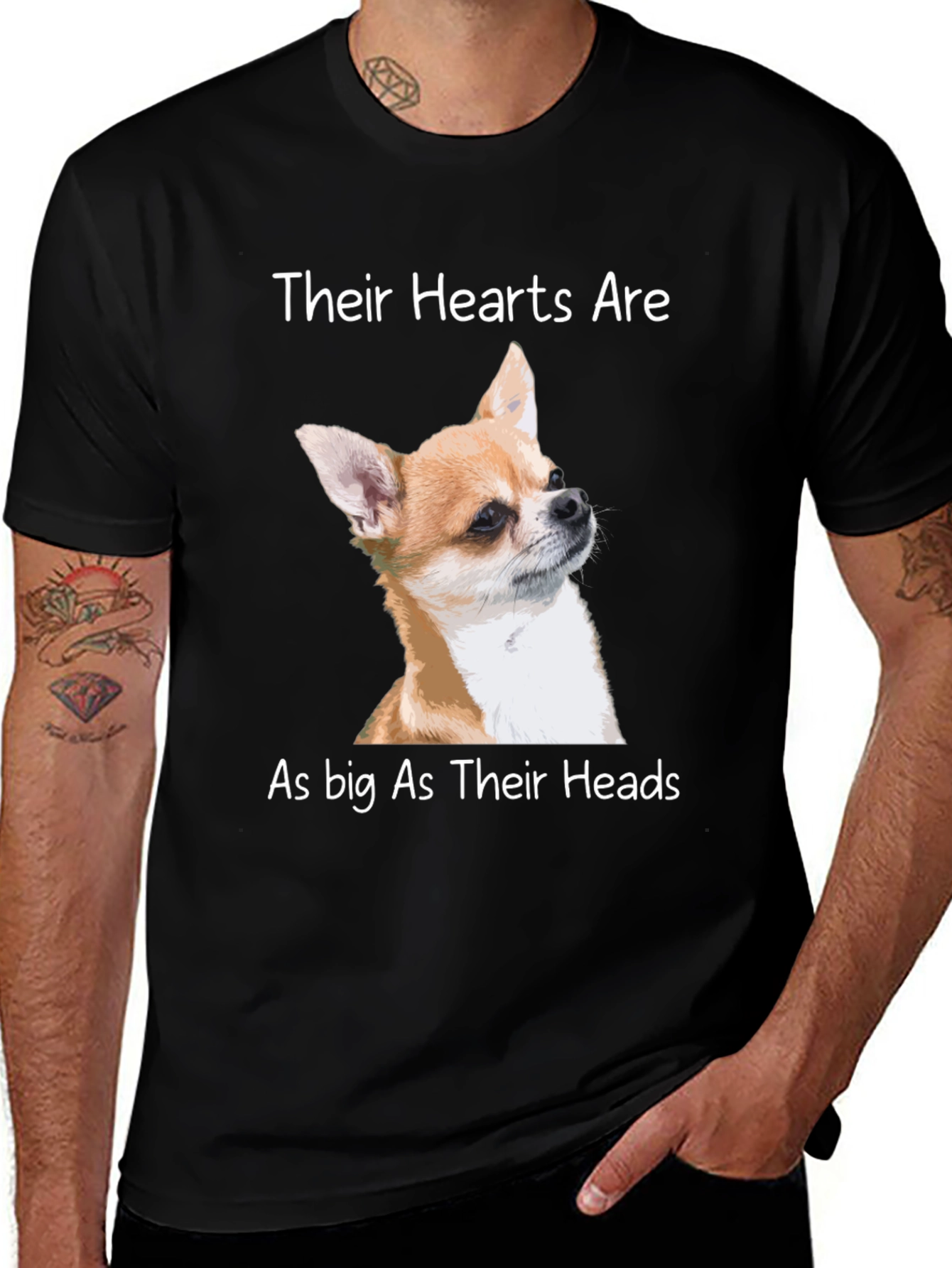 Chihuahua Lover T-Shirt: Big Heart Design