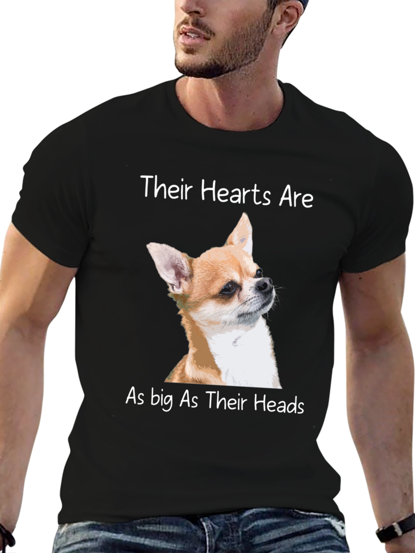 Chihuahua Lover T-Shirt: Big Heart Design