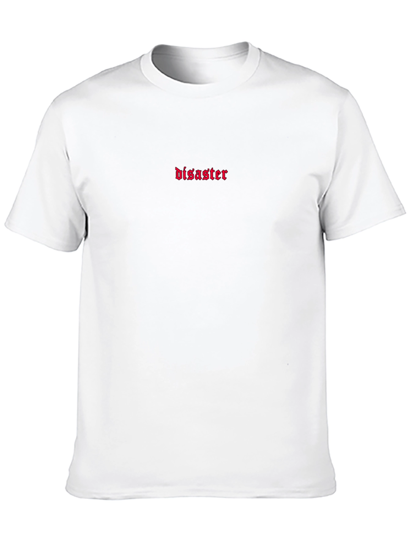 Disaster Embroidered Graphic Tee - Unisex Cotton T-Shirt