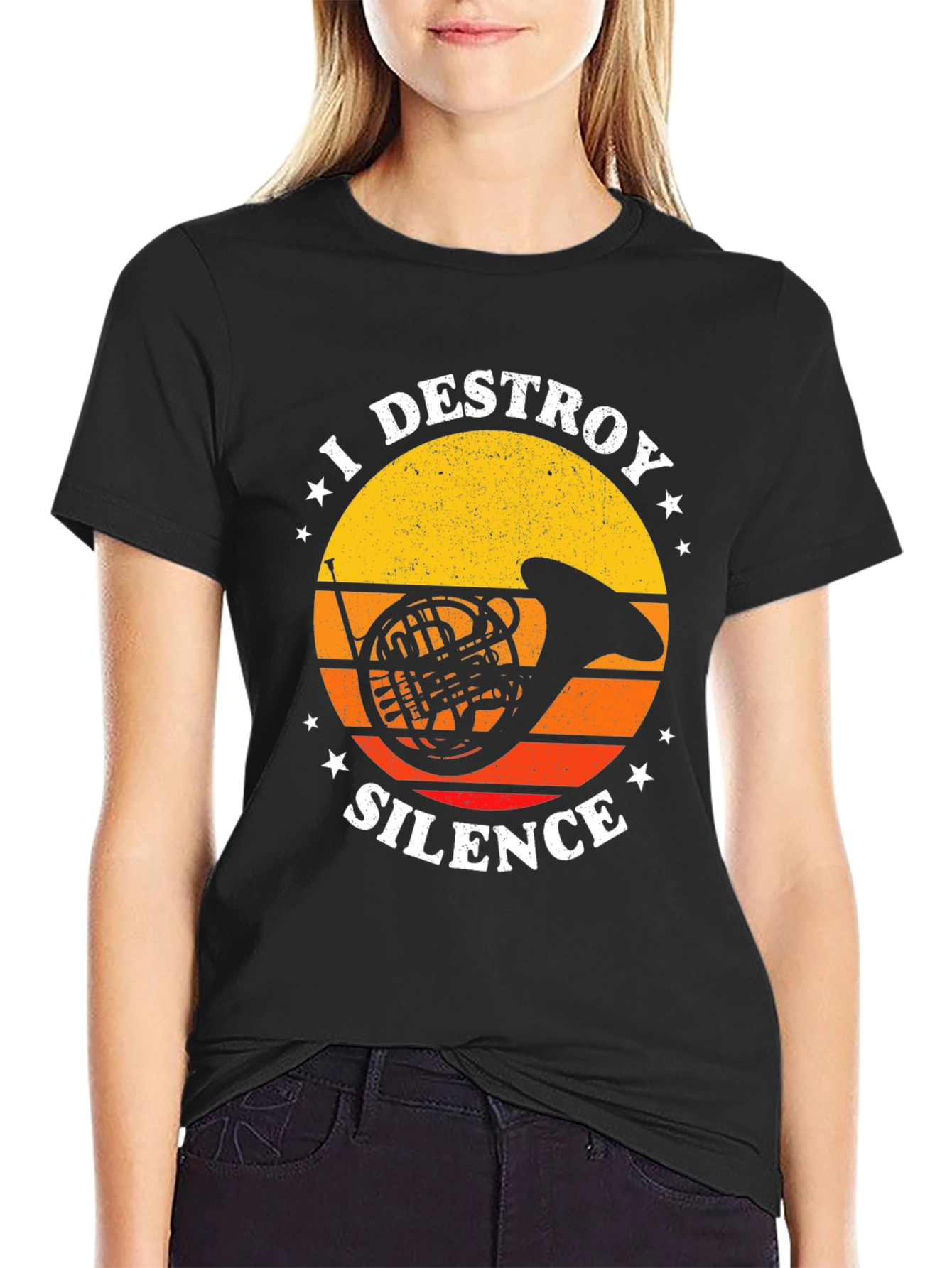 I Destroy Silence French Horn T-Shirt