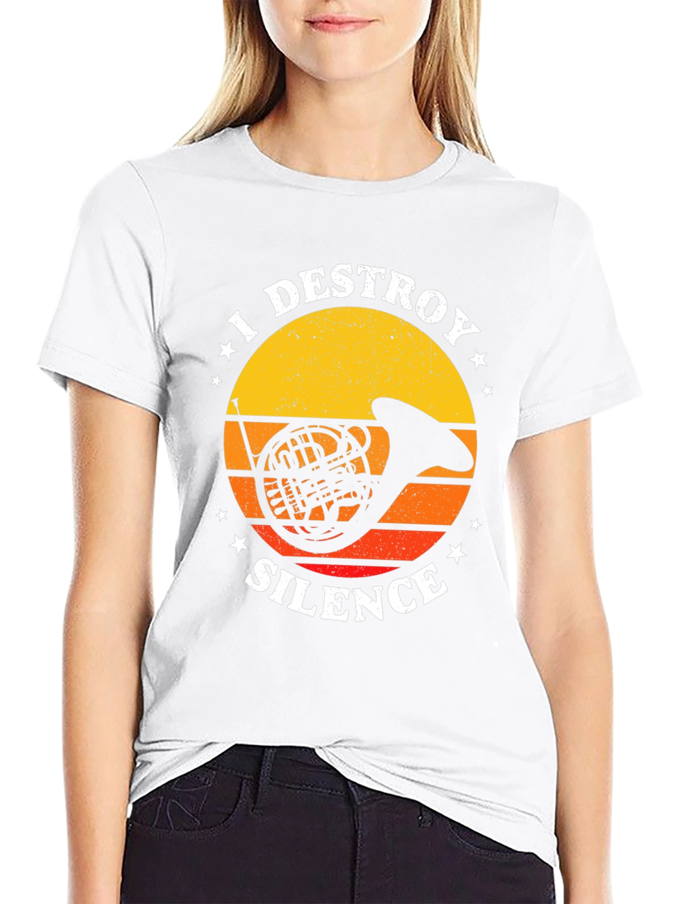 I Destroy Silence French Horn T-Shirt