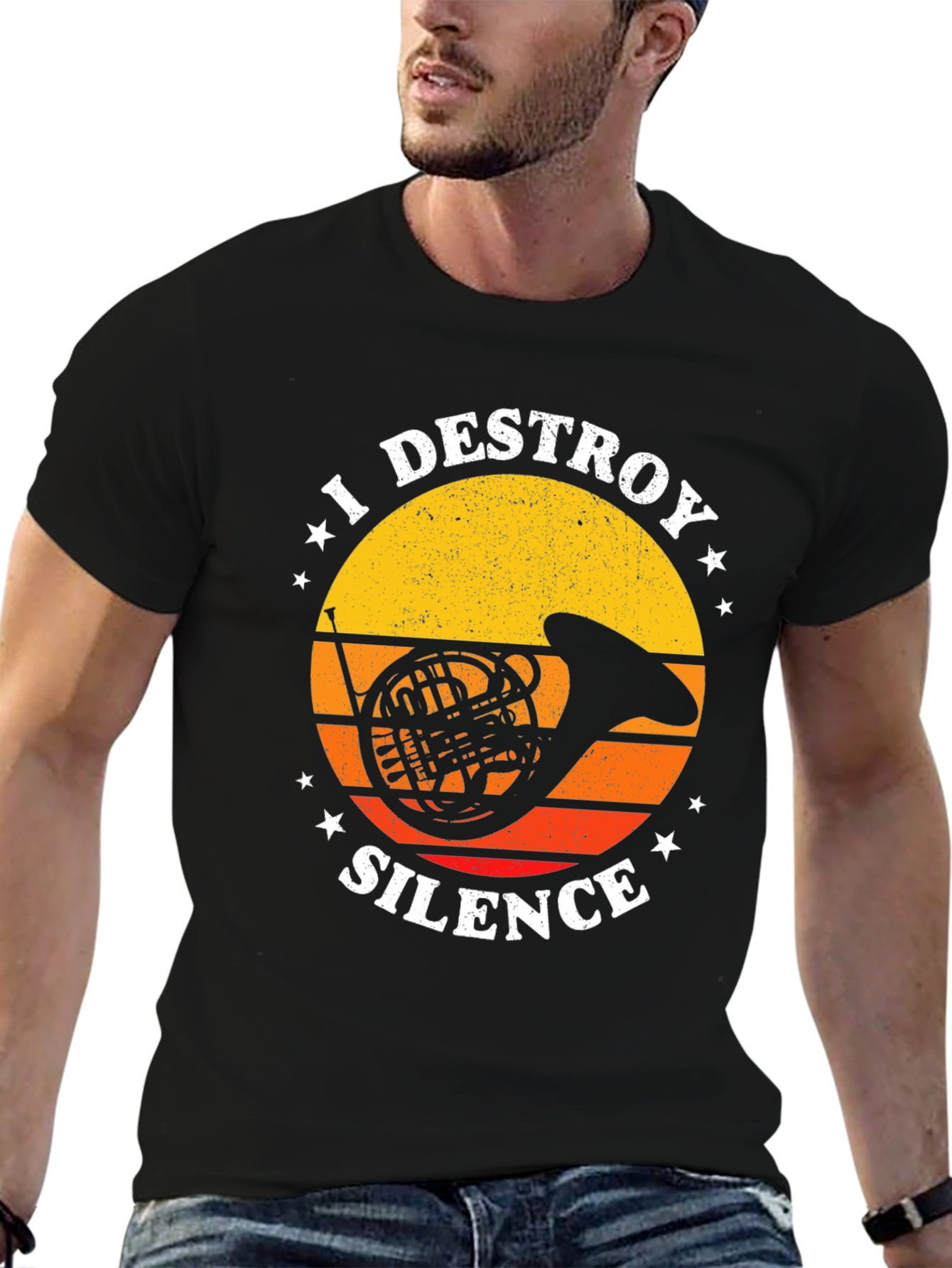 I Destroy Silence French Horn T-Shirt