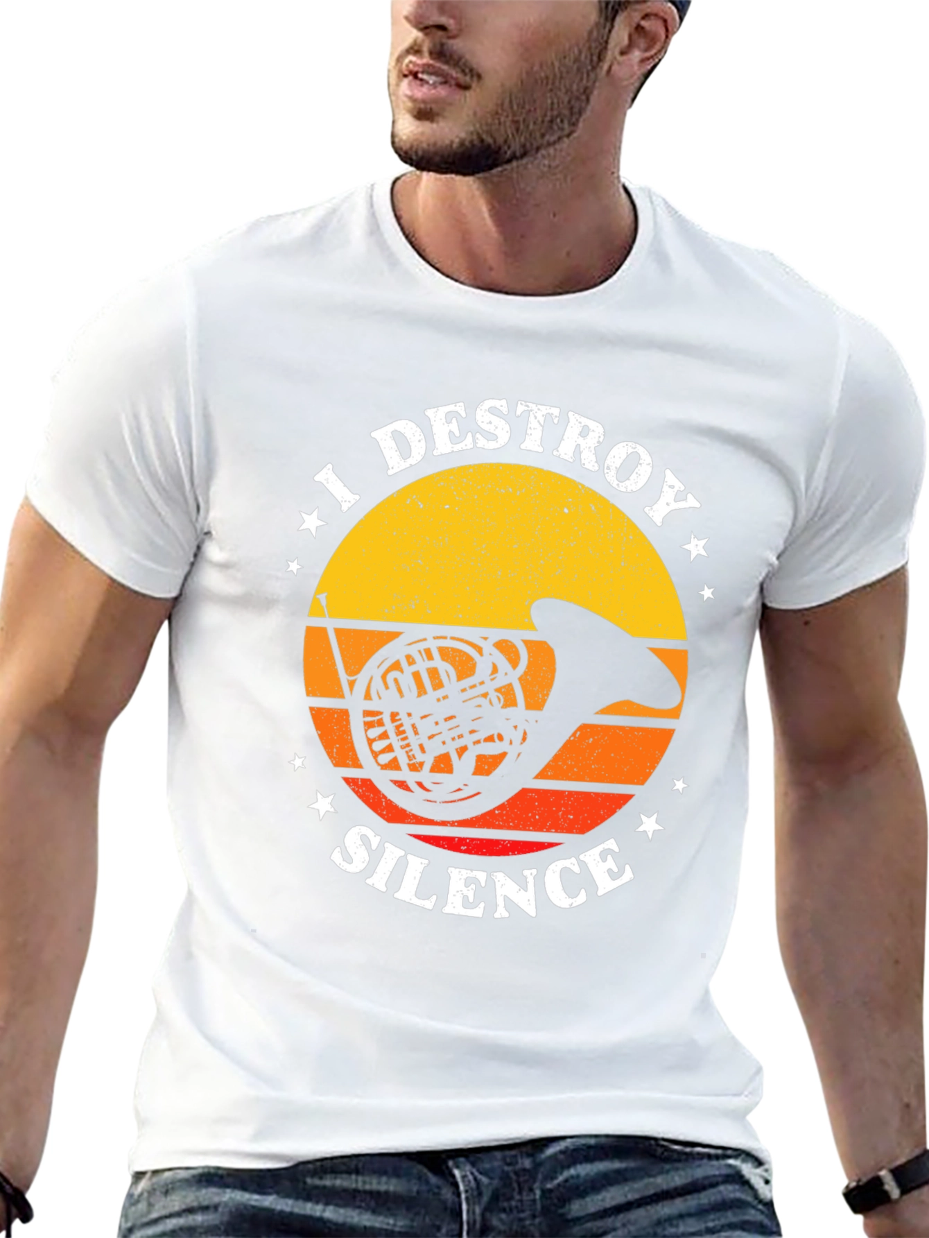 I Destroy Silence French Horn T-Shirt