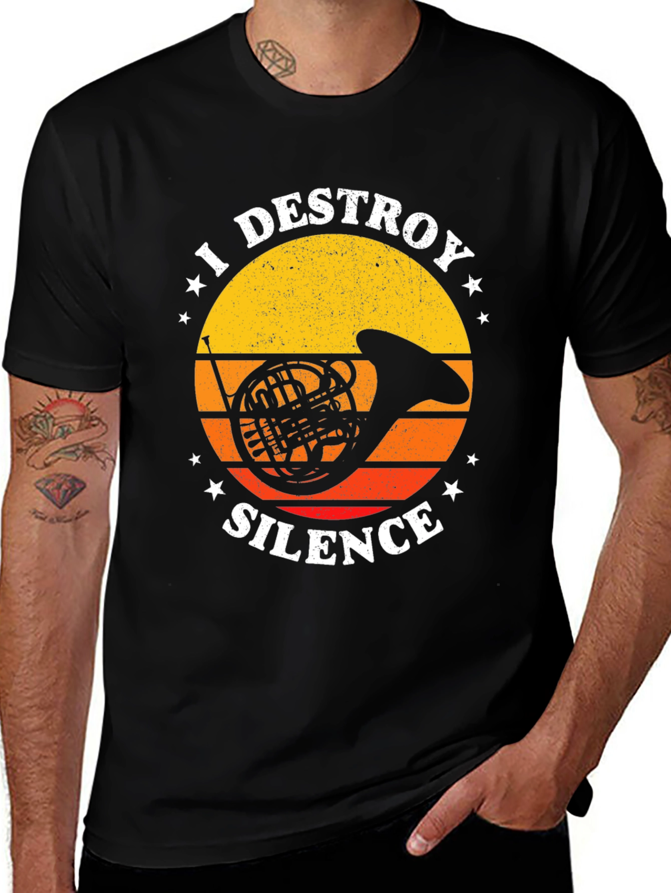 I Destroy Silence French Horn T-Shirt