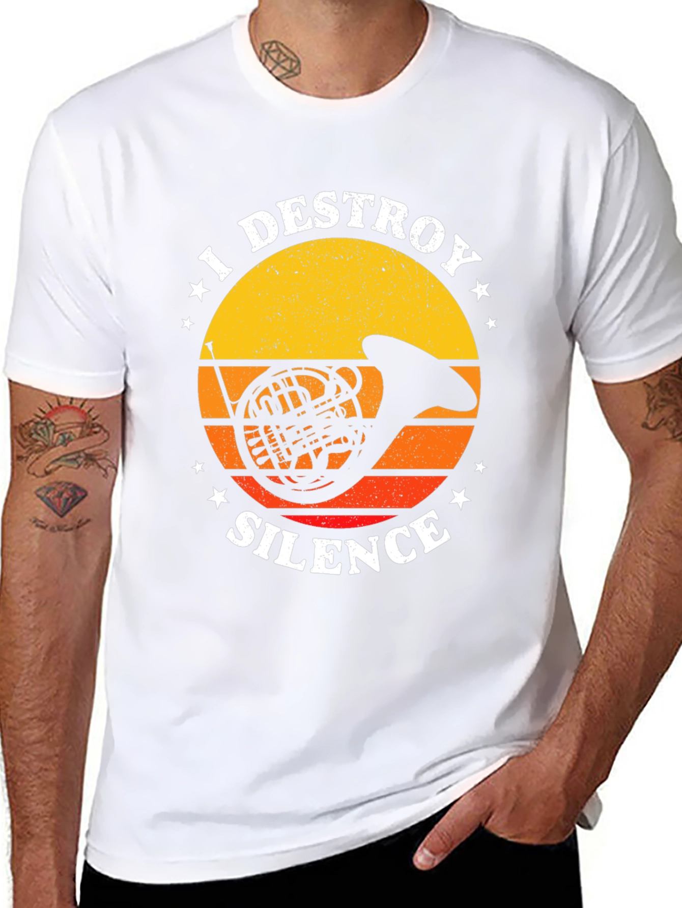 I Destroy Silence French Horn T-Shirt