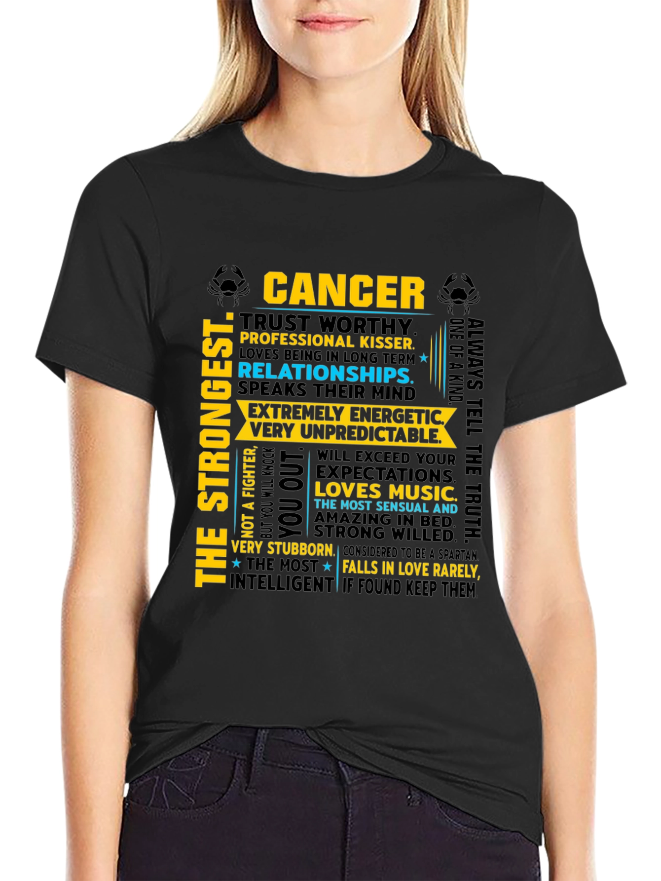 Cancer Zodiac T-Shirt - Strong Intelligent Trustworthy