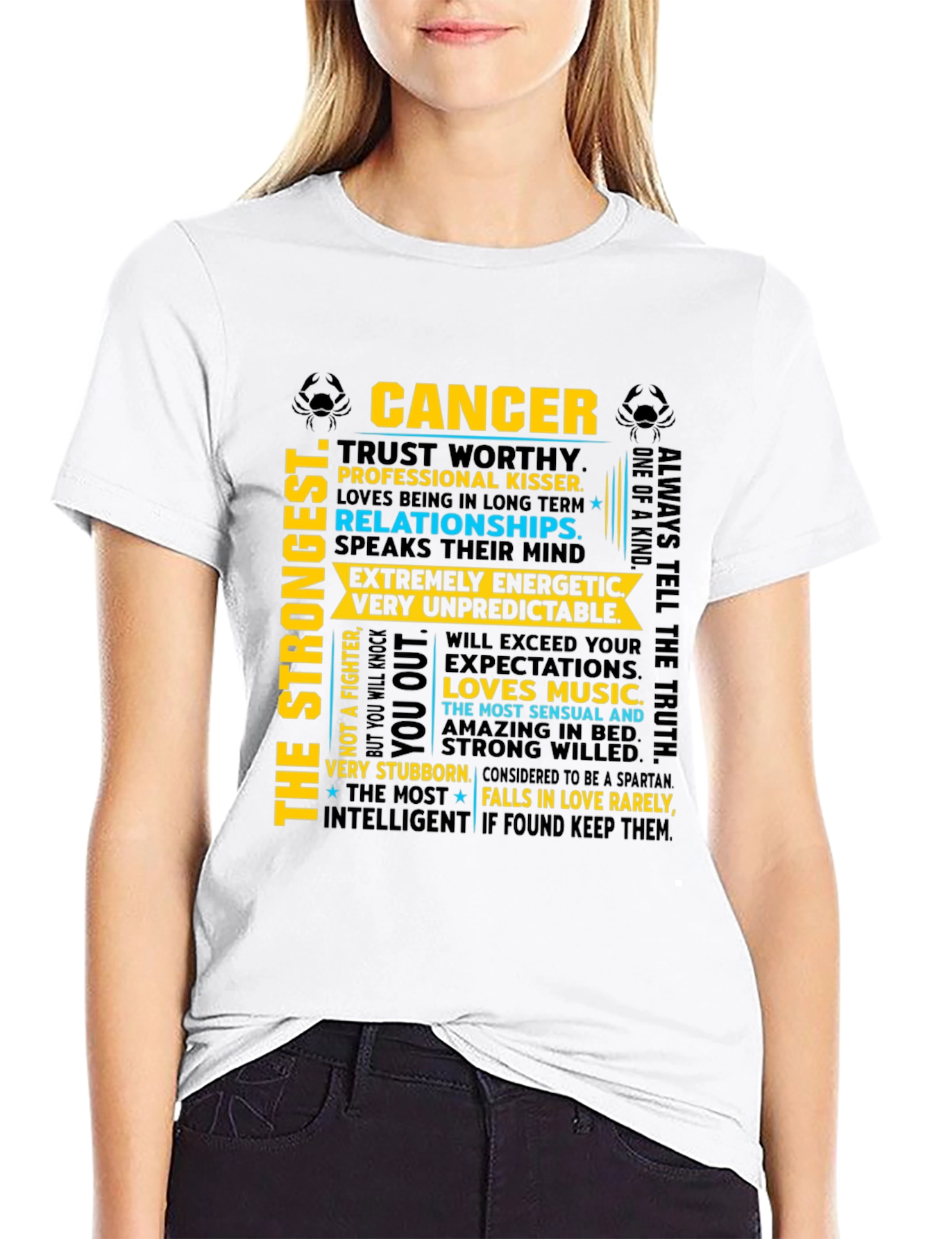 Cancer Zodiac T-Shirt - Strong Intelligent Trustworthy