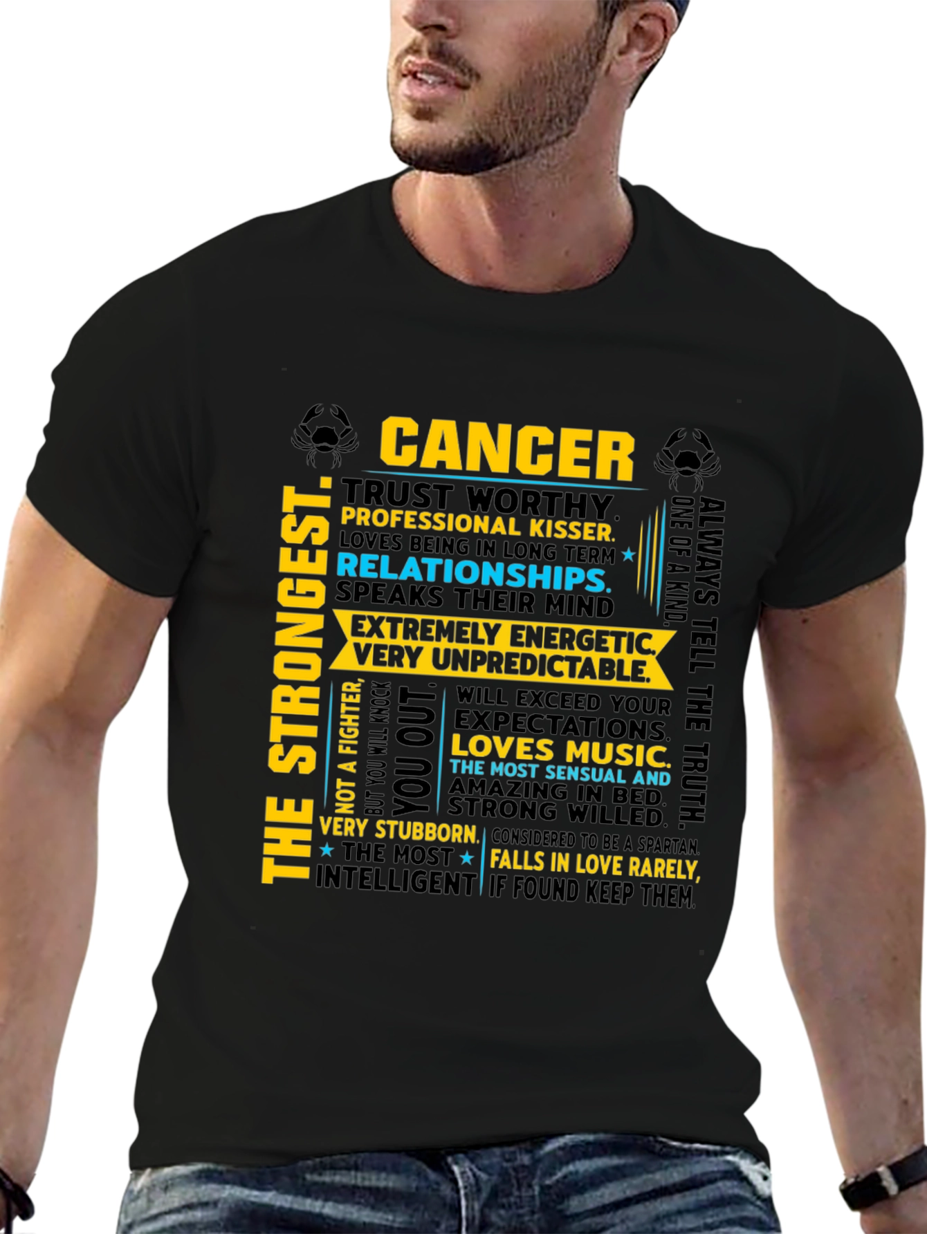 Cancer Zodiac T-Shirt - Strong Intelligent Trustworthy