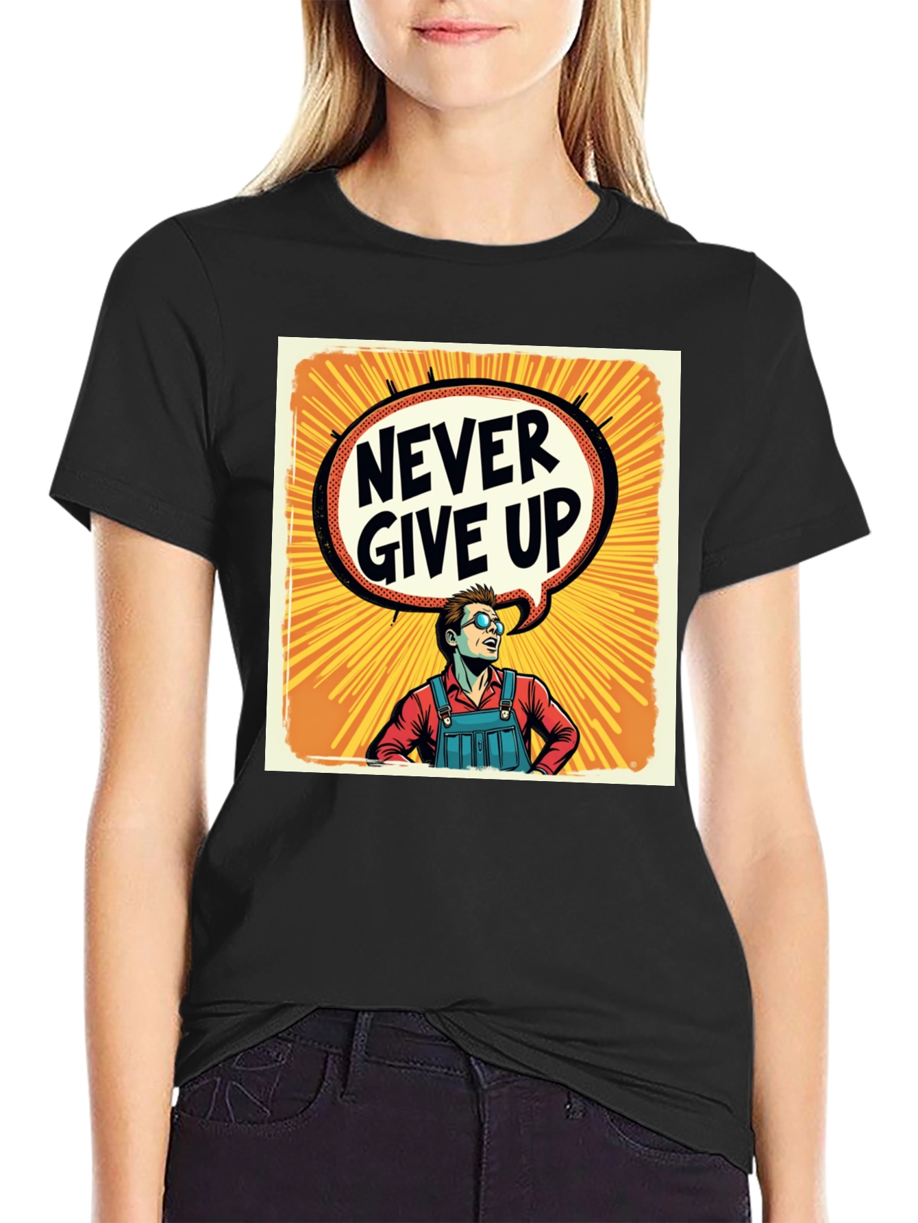 Never Give Up T-Shirt - Motivational Graphic Tee