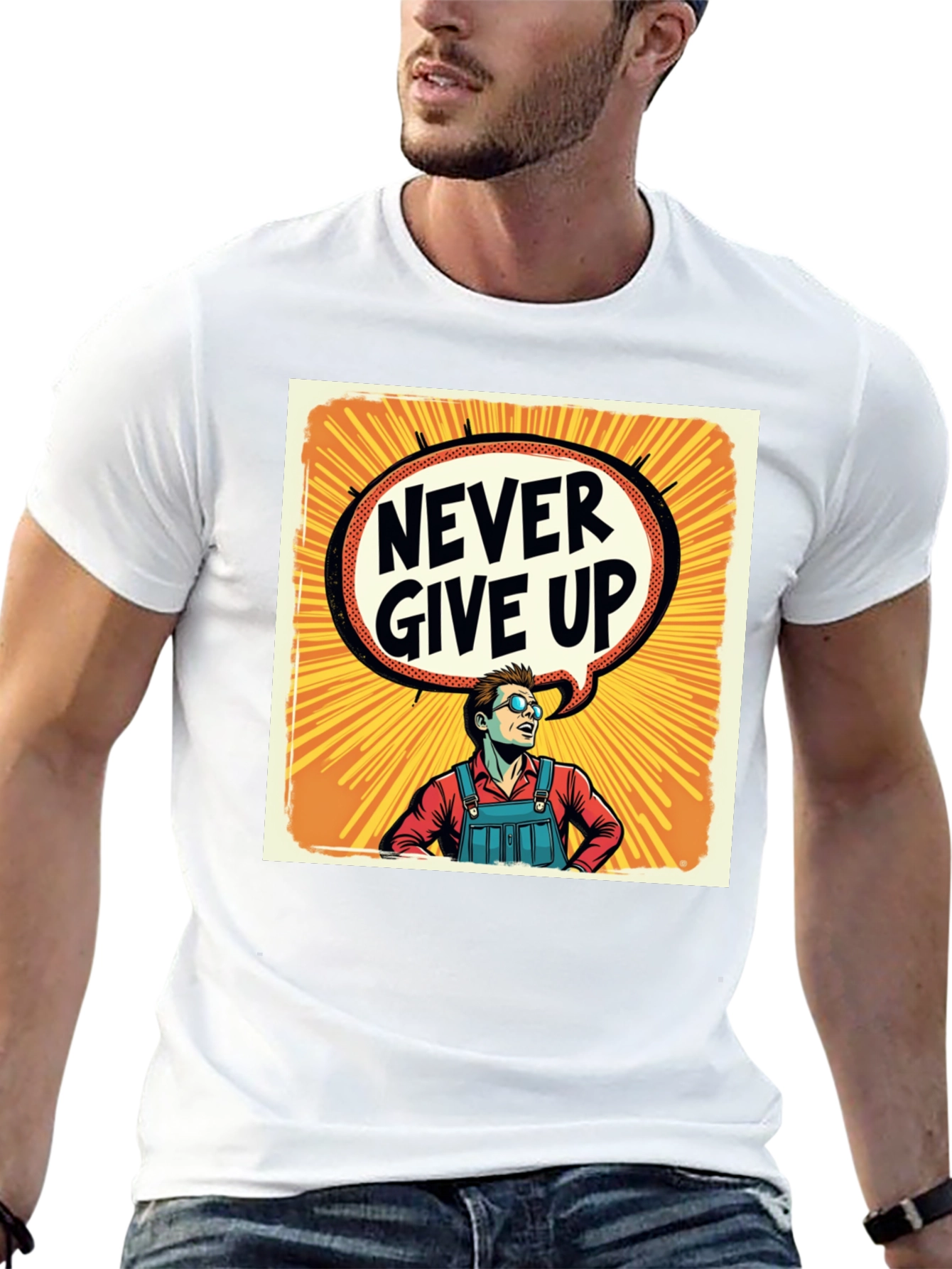 Never Give Up T-Shirt - Motivational Graphic Tee