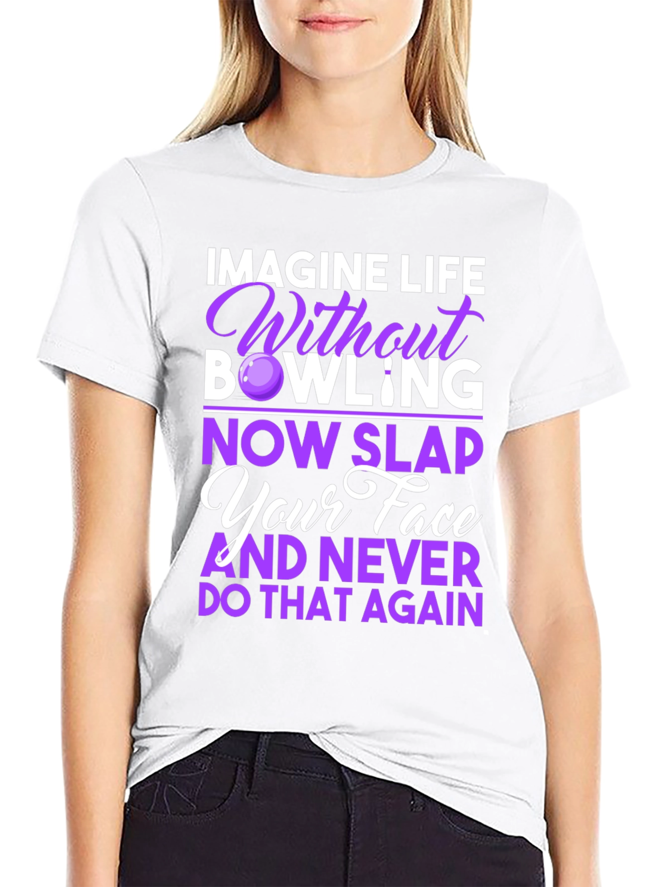 Imagine Life Without Bowling T-Shirt - Novelty Bowling Tee