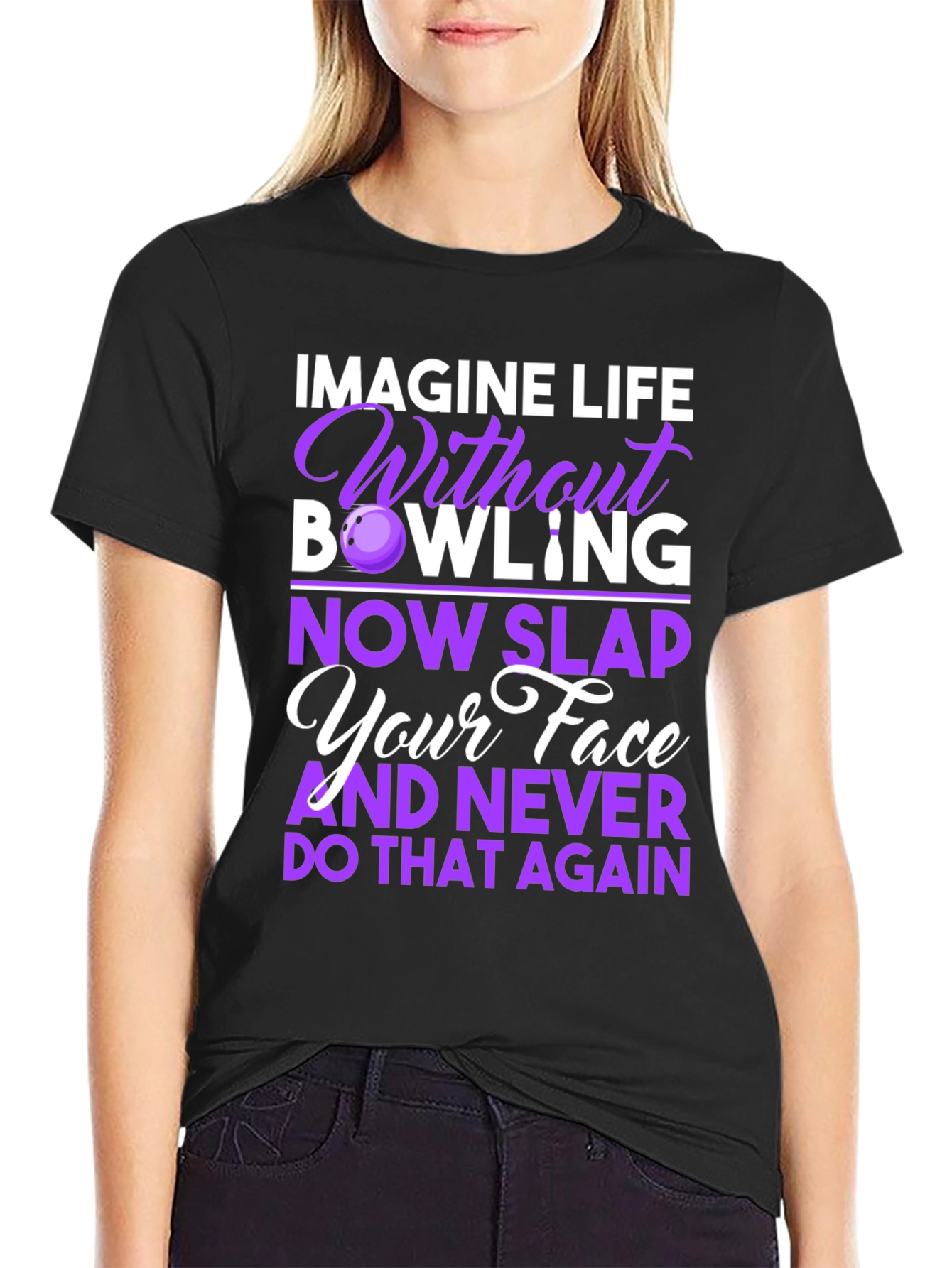 Imagine Life Without Bowling T-Shirt - Novelty Bowling Tee
