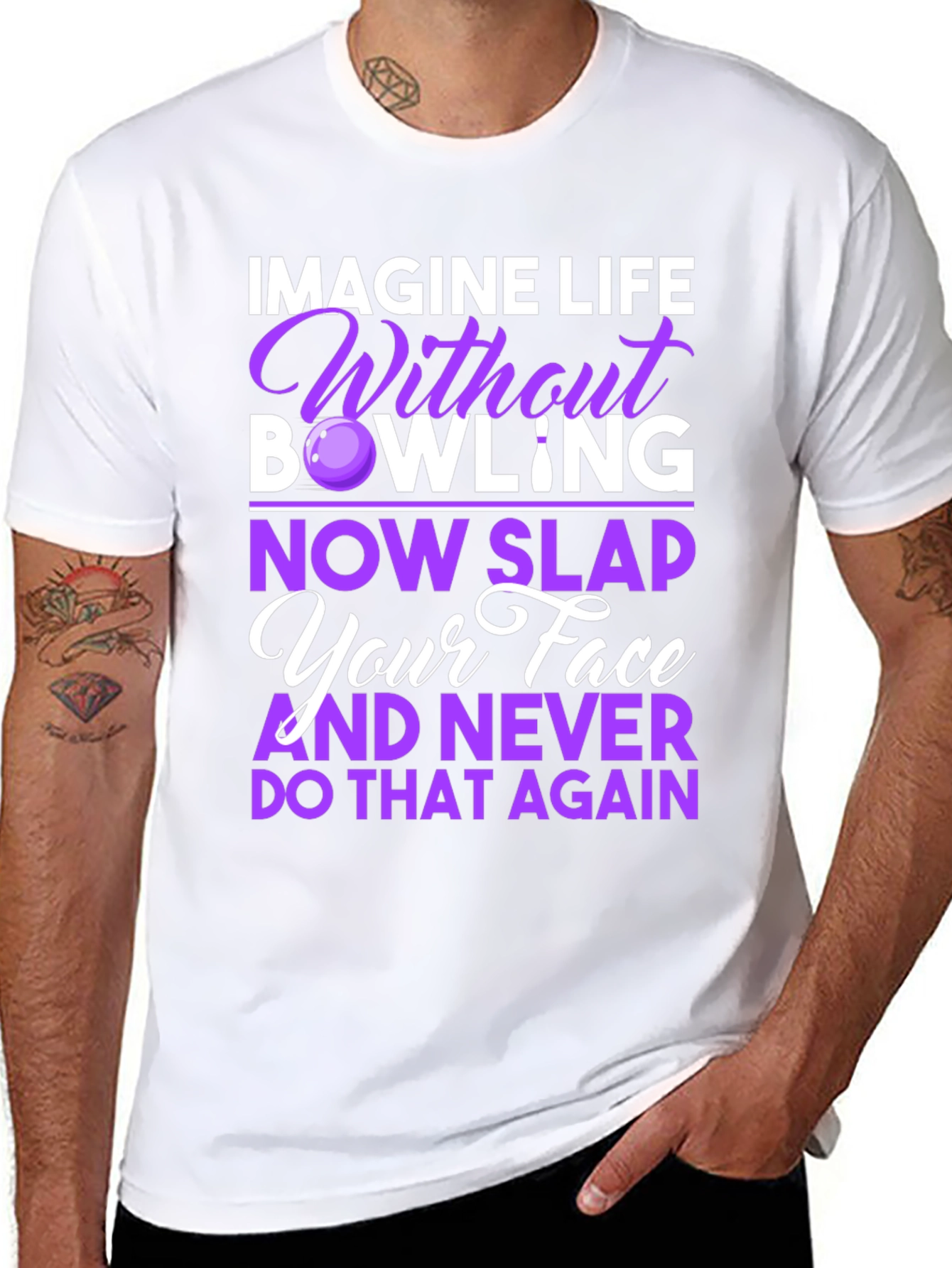 Imagine Life Without Bowling T-Shirt - Novelty Bowling Tee