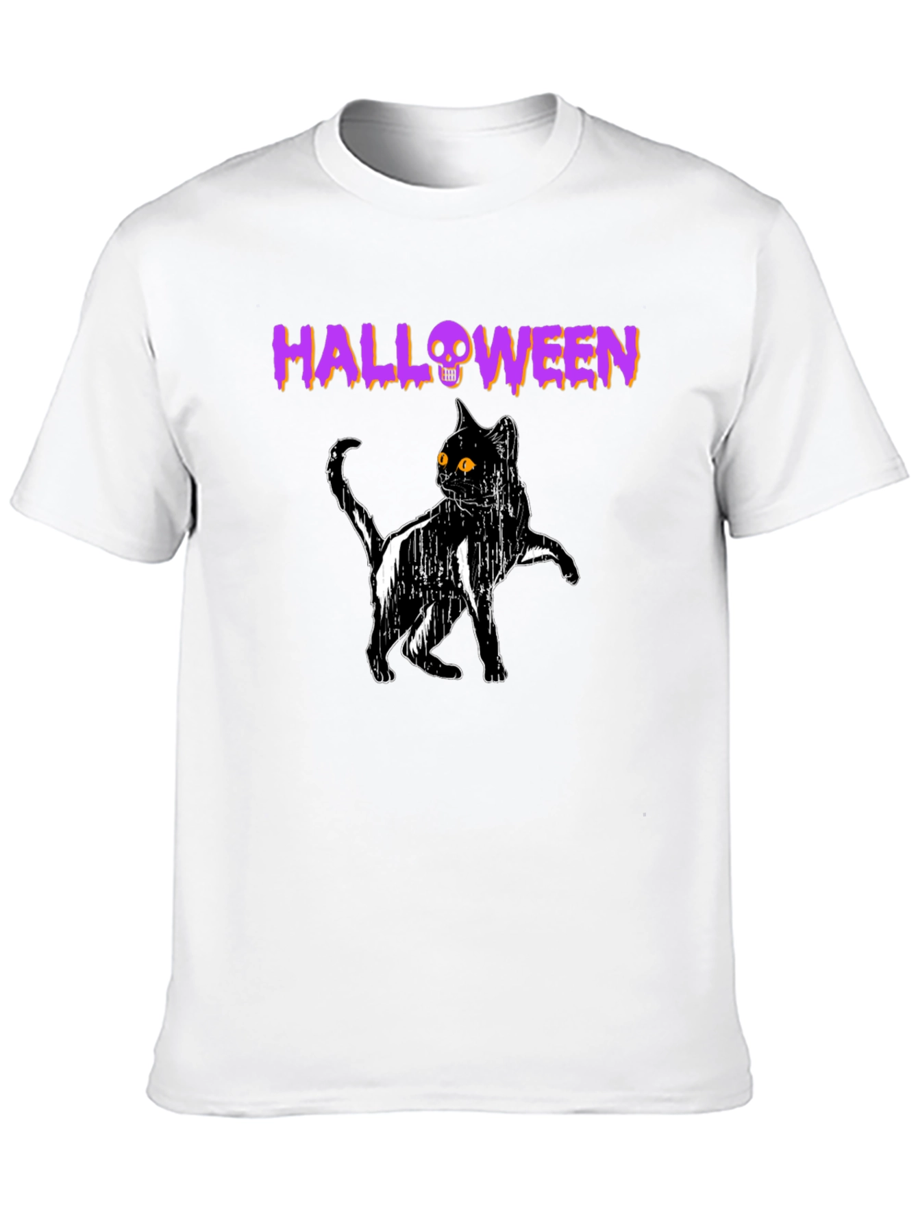 Halloween Cat T-Shirt - Spooky Black Cat Tee
